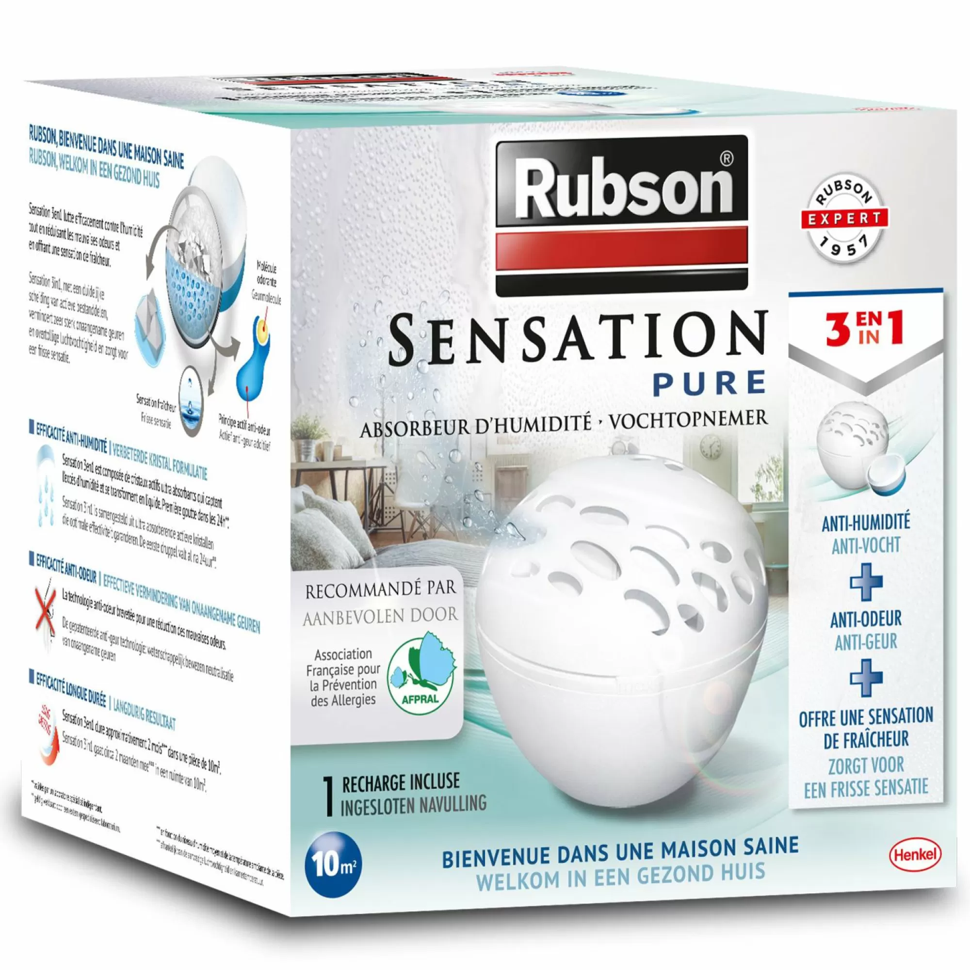 RUBSON Outils De Bricolage<Absorbeur d'humidité 3 en 1 + 1 recharge neutre