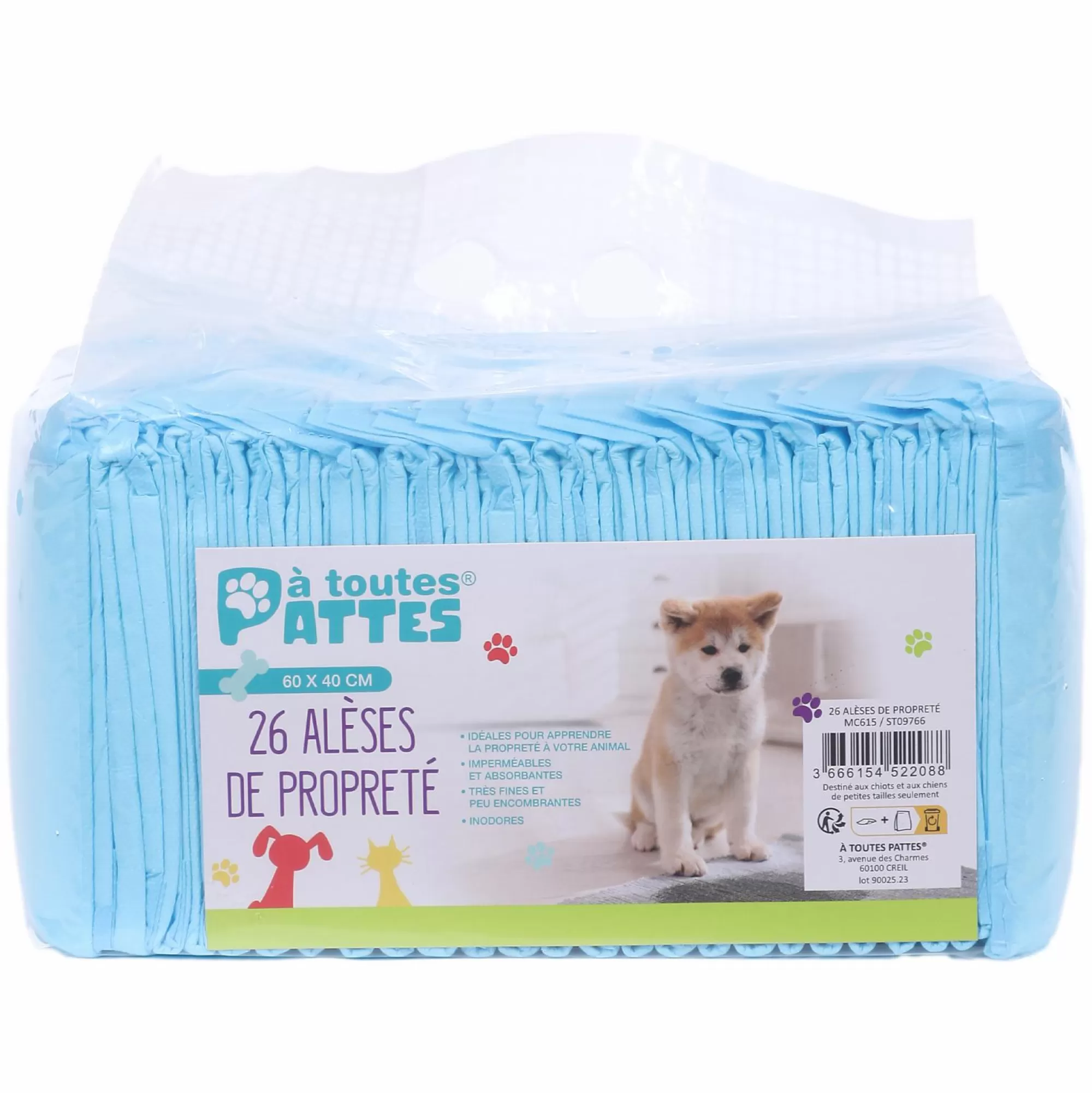 A TOUTES PATTES Animalerie<26 alèses de propreté pour chiot