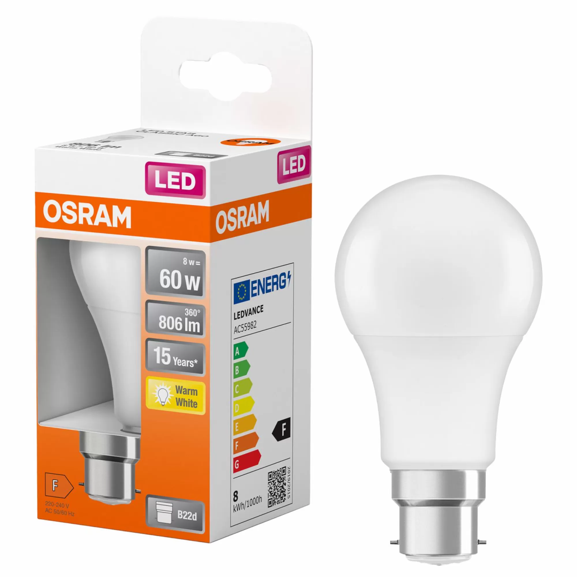 OSRAM Outils De Bricolage<Ampoule Led Star B22D 60W