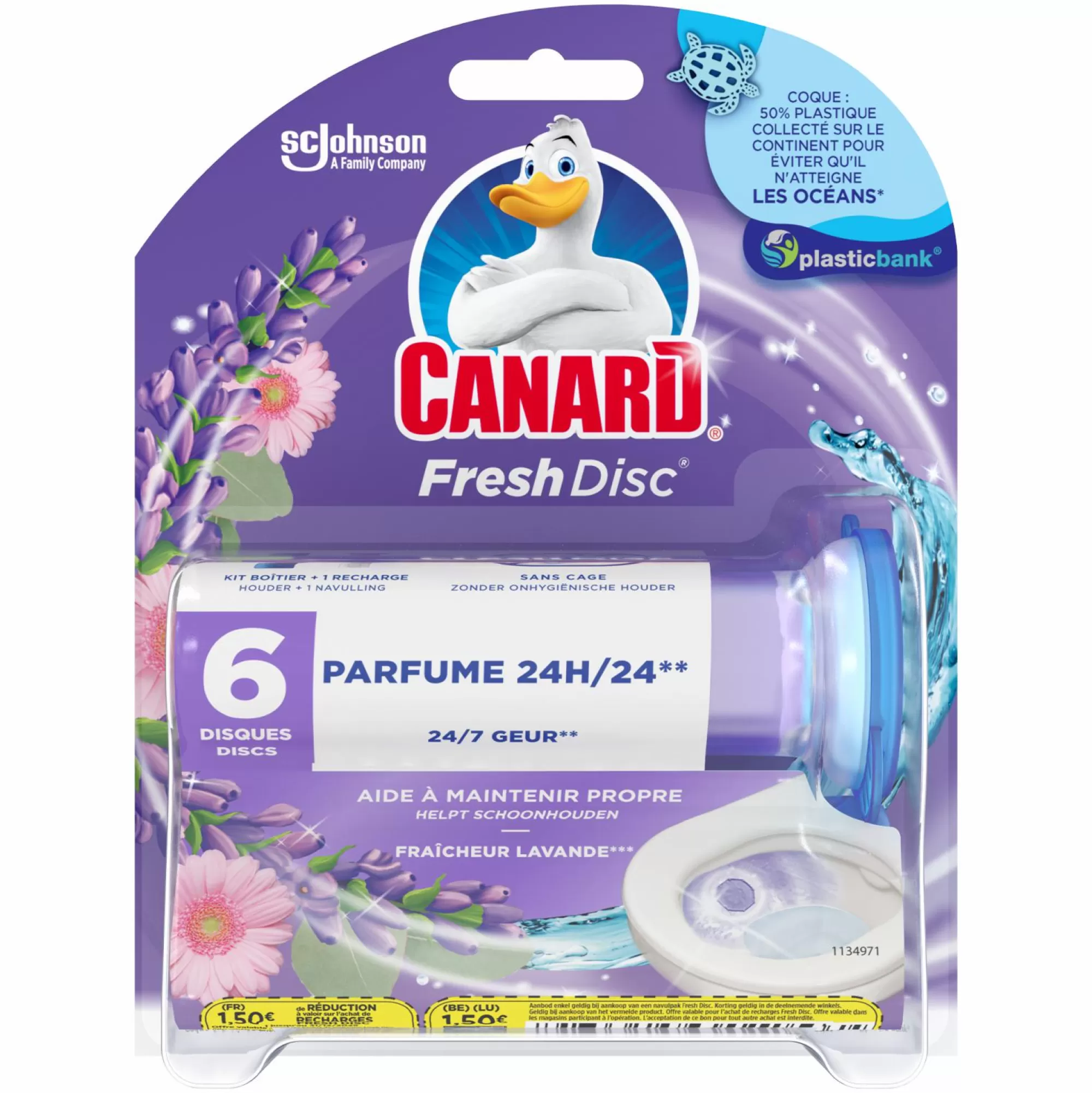 CANARD WC Produits Ménagers<Applicateur fresh disc + 6 disques fraicheur lavande