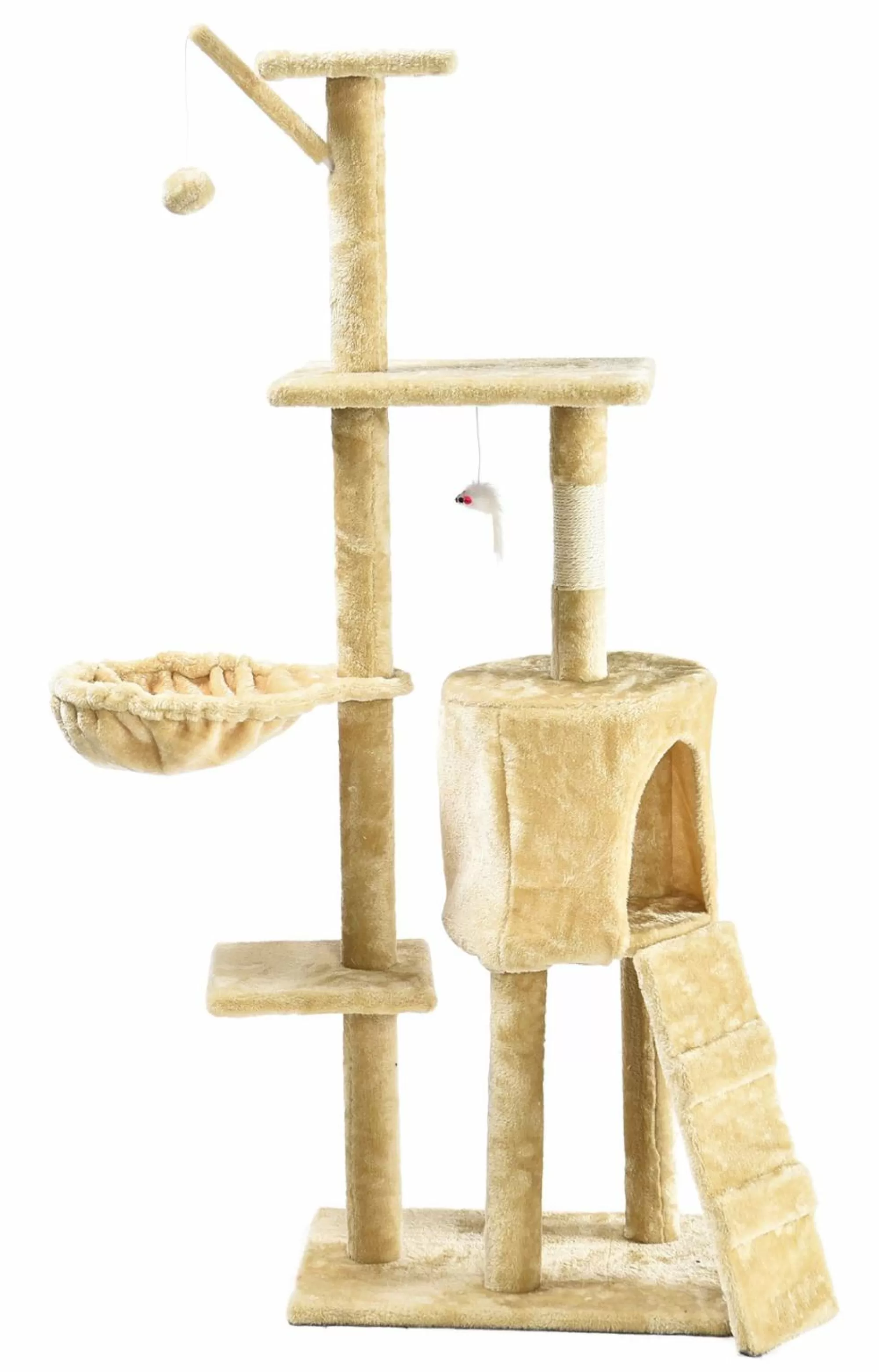 A TOUTES PATTES Animalerie<Arbre à chat beige 51x35x138 cm