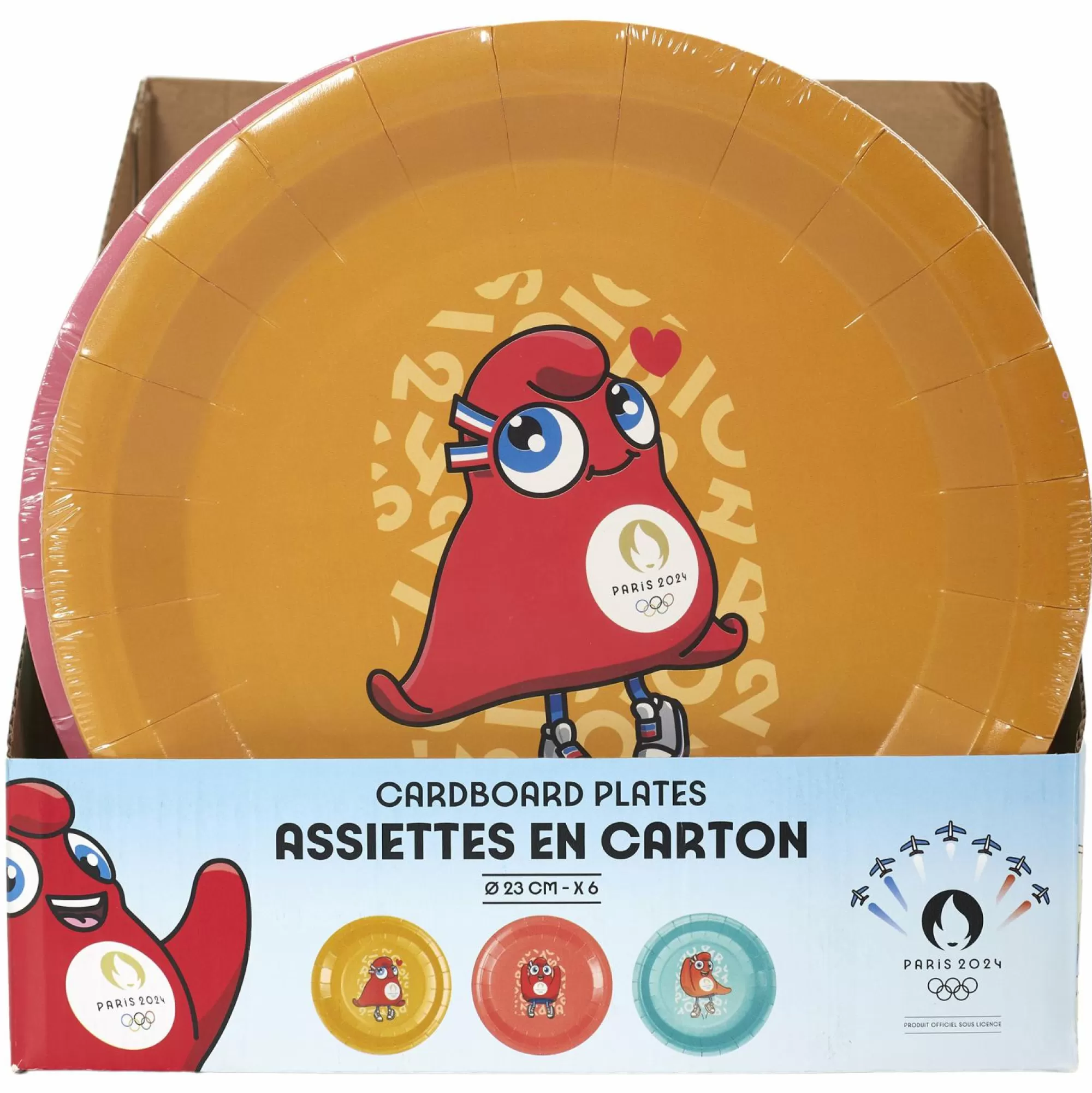 Stokomani Vaisselle Jetable | Pique-Nique Et Camping<6 assiettes en carton Mascotte Paris 2024