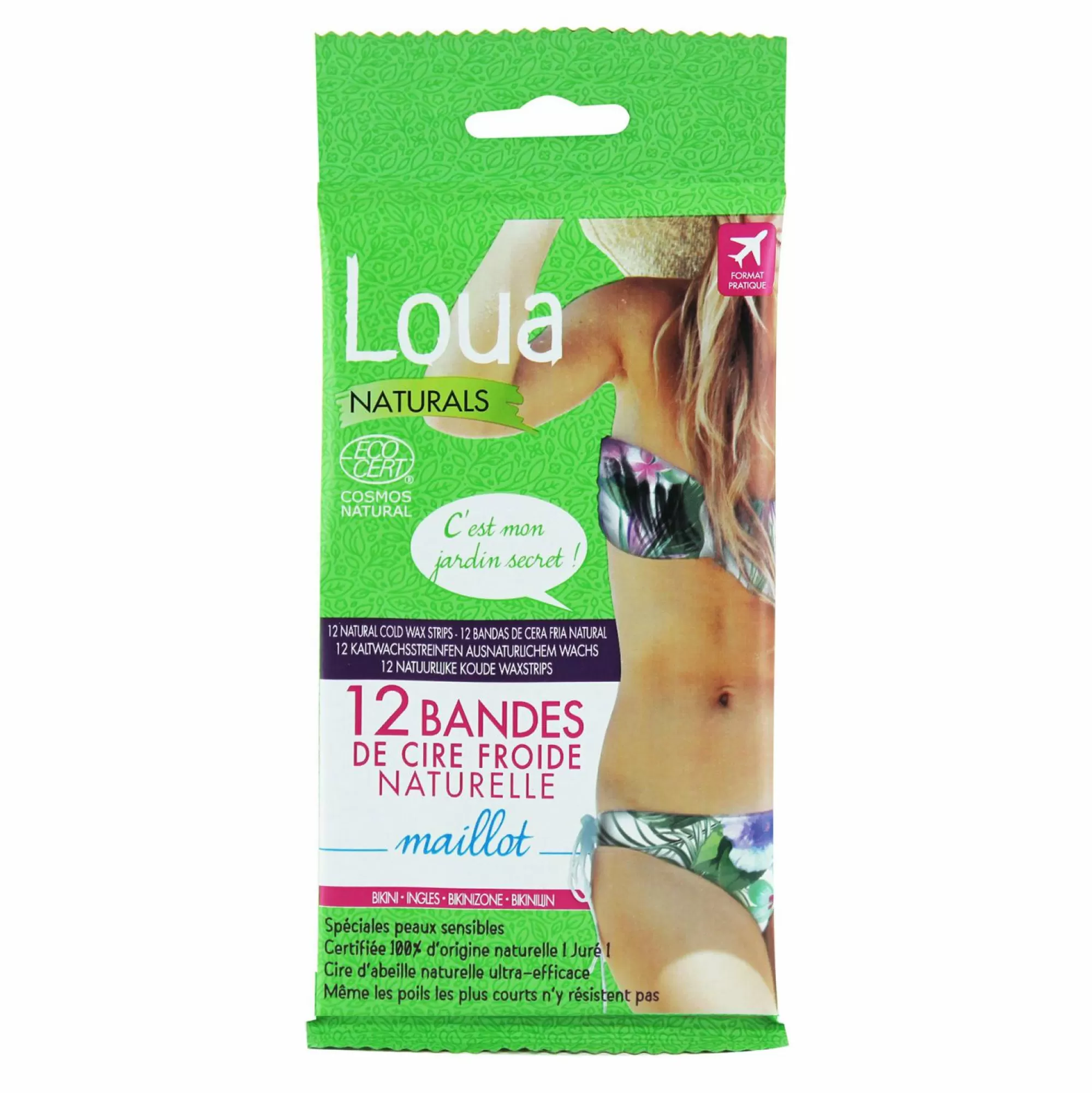 LOUA Hygiène<12 bandes de cire froide maillot Ecocert