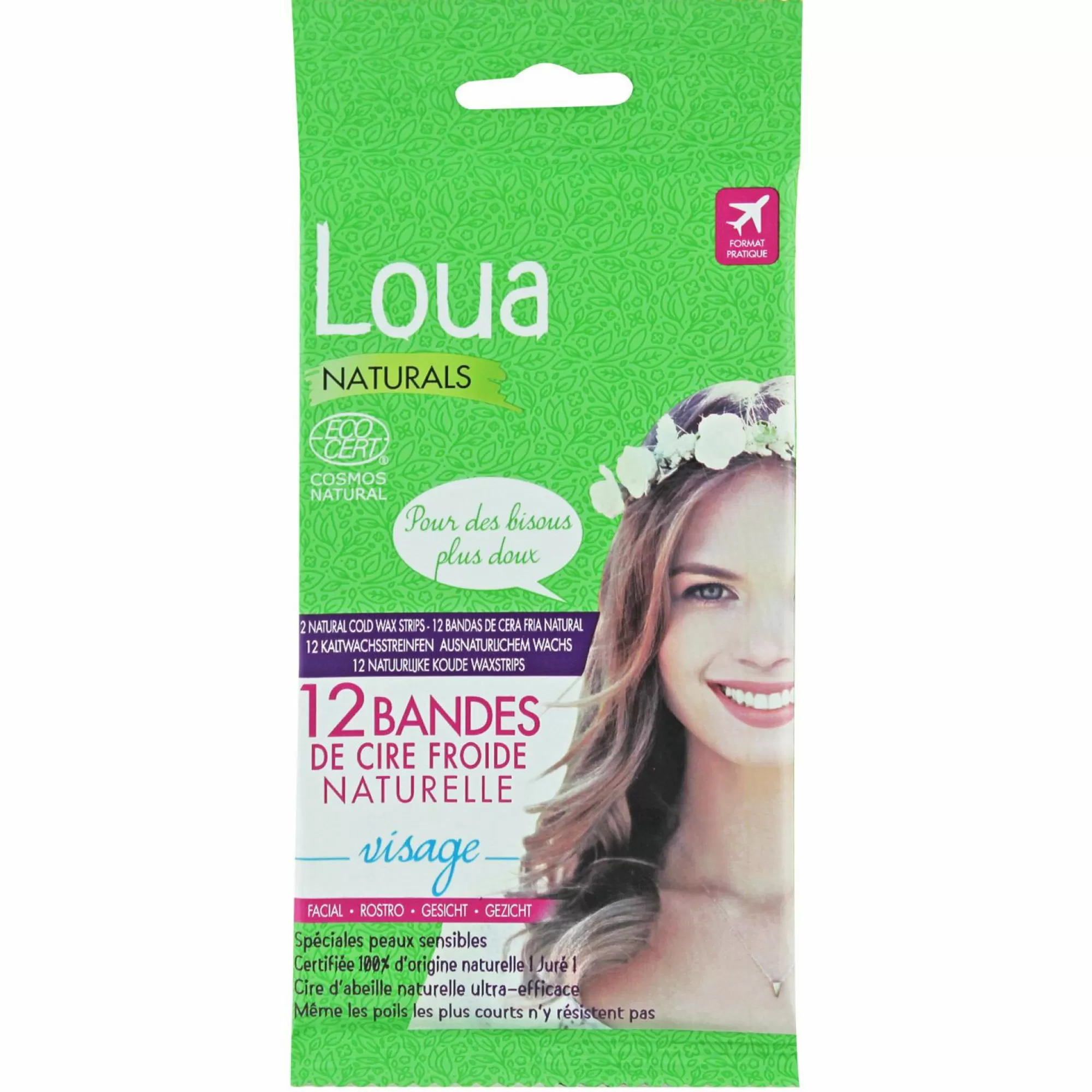 LOUA Hygiène<12 bandes de cire froide visage Ecocert