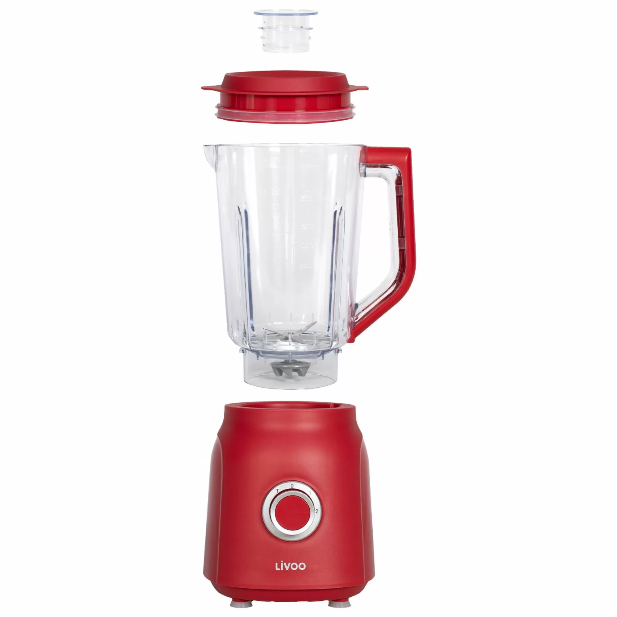 Stokomani Cuisson Et Ustensiles | Petit Électroménager<Blender rouge 1.5L 600w 22000 tours/minute