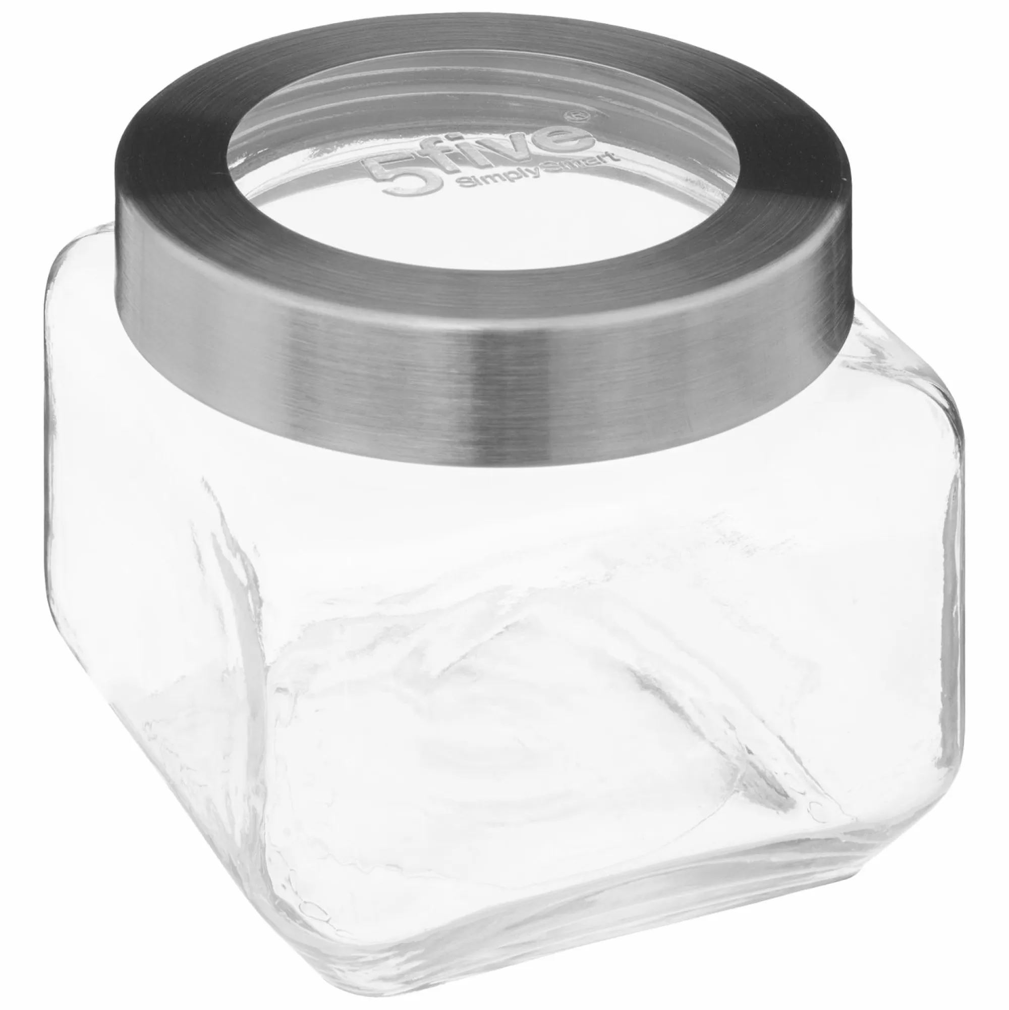 FIVE Conservation Et Rangement<Bocal en verre couvercle inox transparent 0.8L