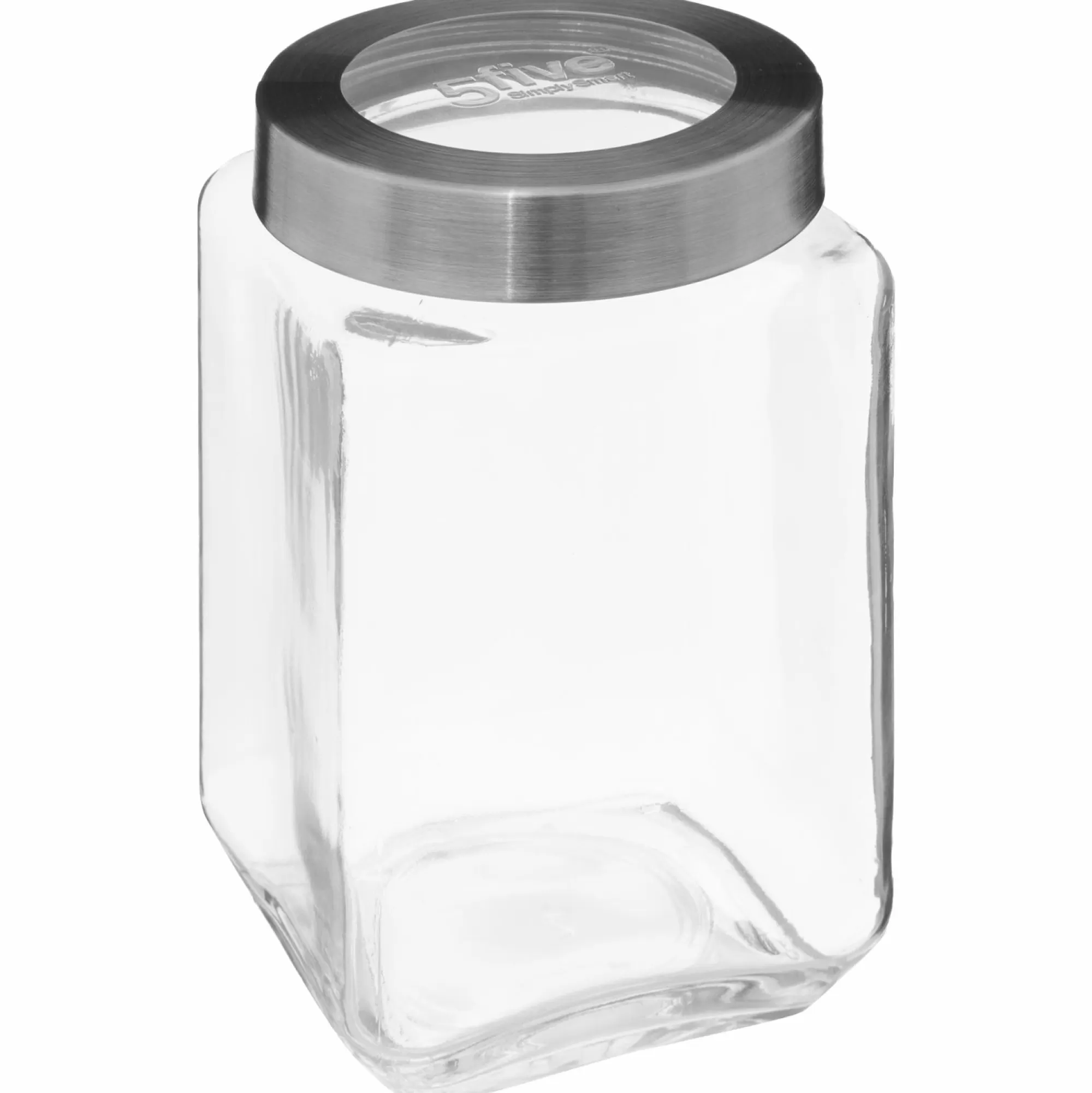 FIVE Conservation Et Rangement<Bocal en verre couvercle Inox transparent 1.6L