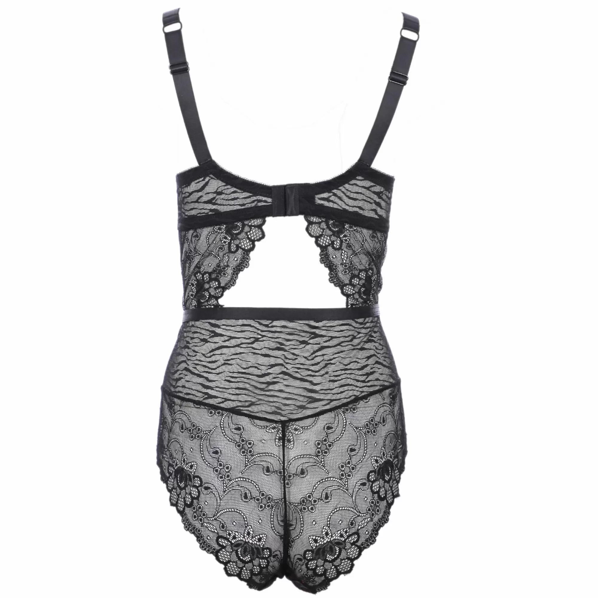 BELLA DIVA Lingerie Et Vêtements De Nuit<Body dentelle fine nude Noir