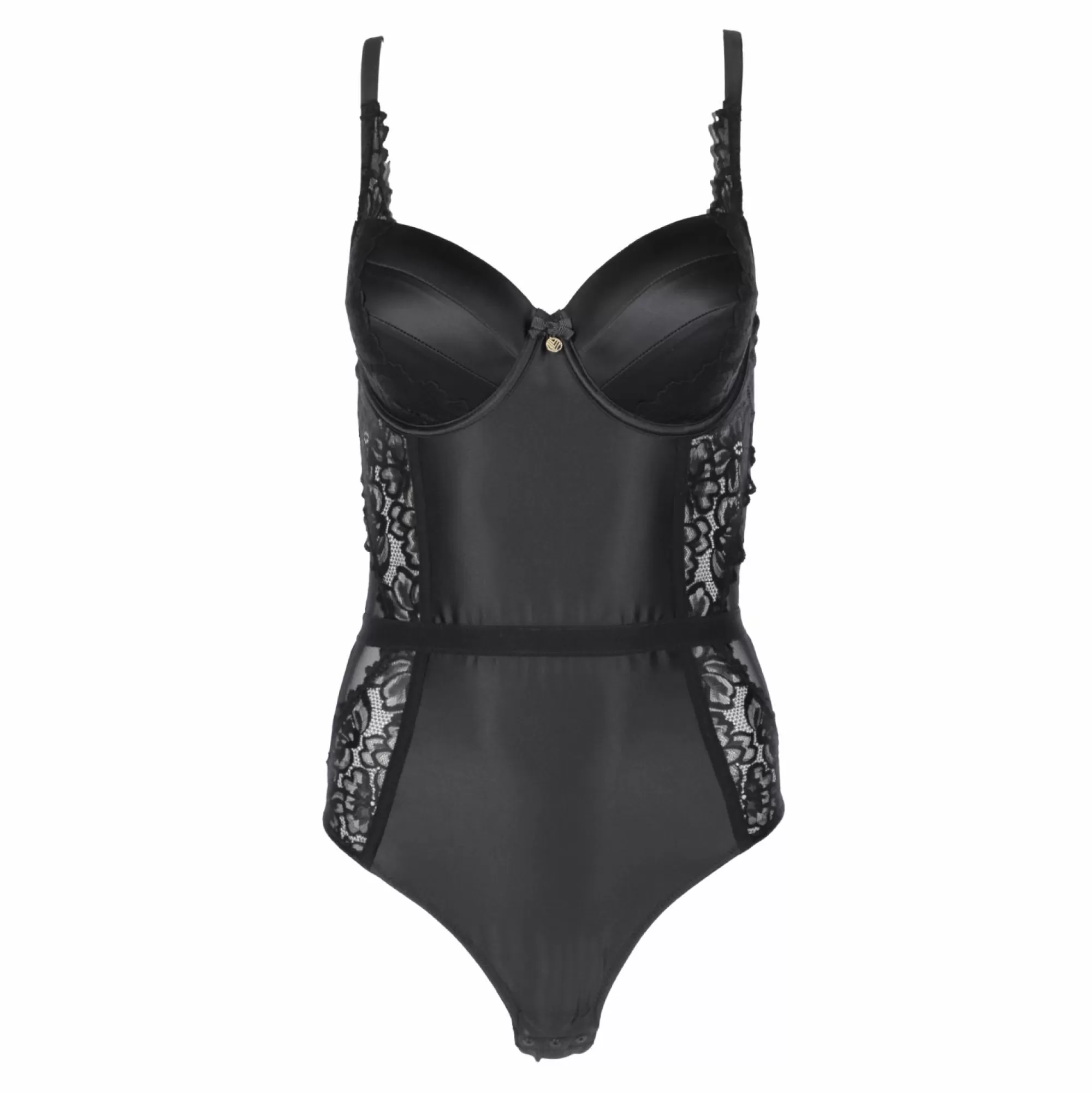 LA CITY Lingerie Et Vêtements De Nuit<Body tanga coque satin Noir