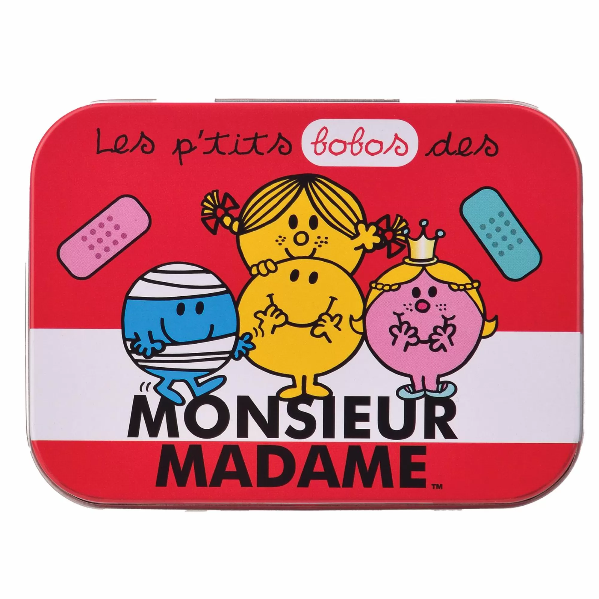 MONSIEUR ET MADAME Santé Et Bien-Être<Boite de 24 pansements en métal Monsieur Madame