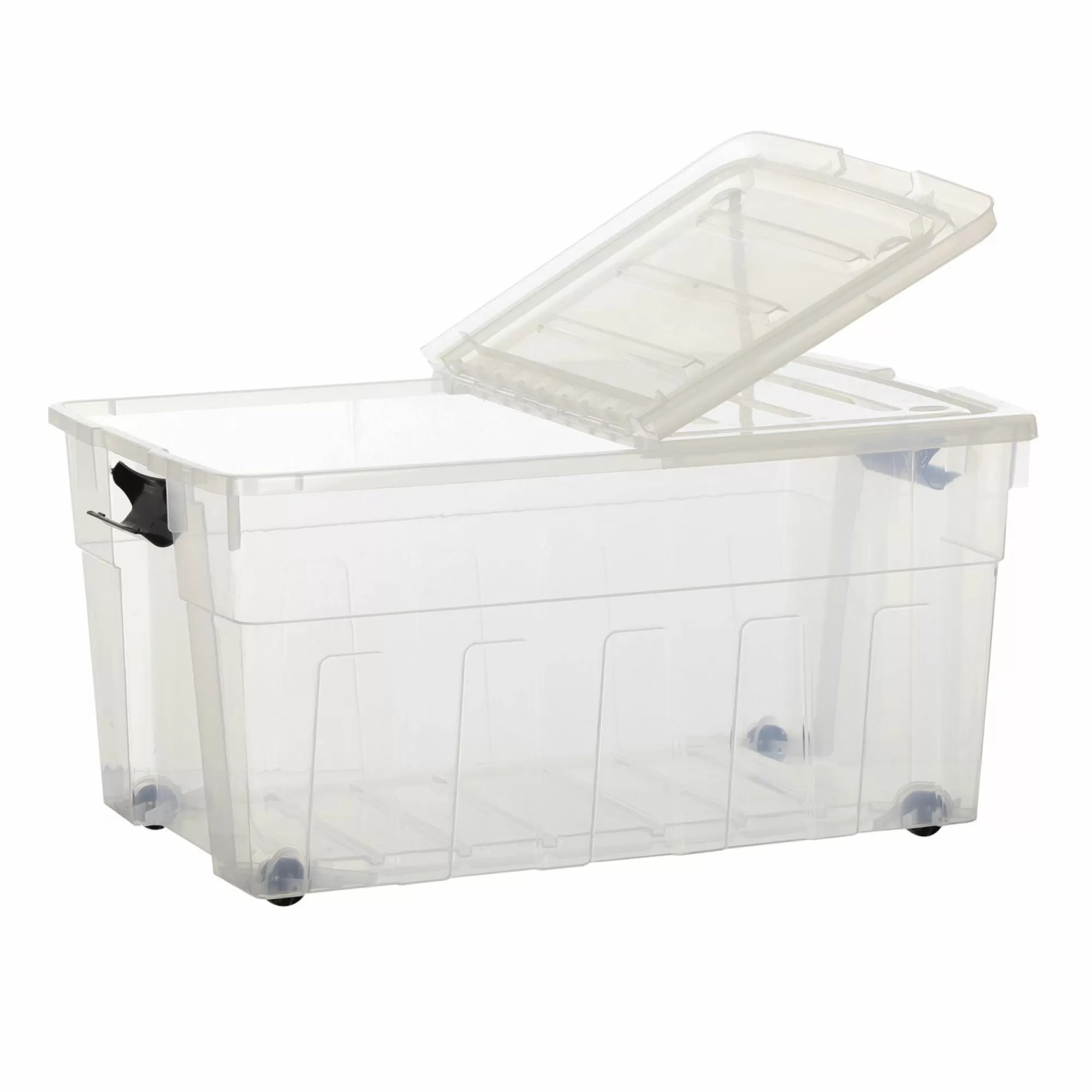 Stokomani Rangement<Boite de rangement à roulettes 120L