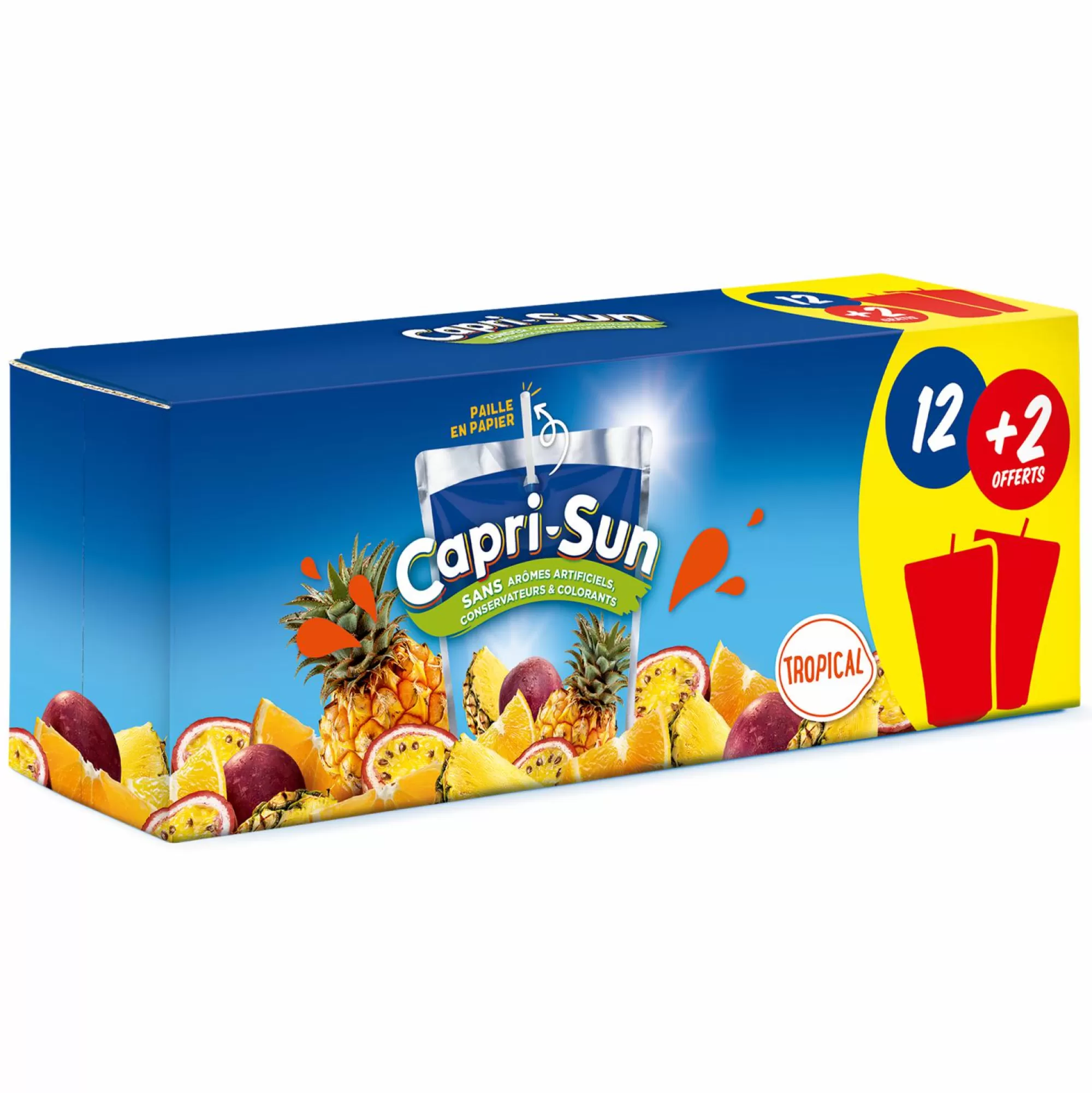 CAPRI SUN Boissons<Boîte de 12 + 2 Capri-Sun Tropical