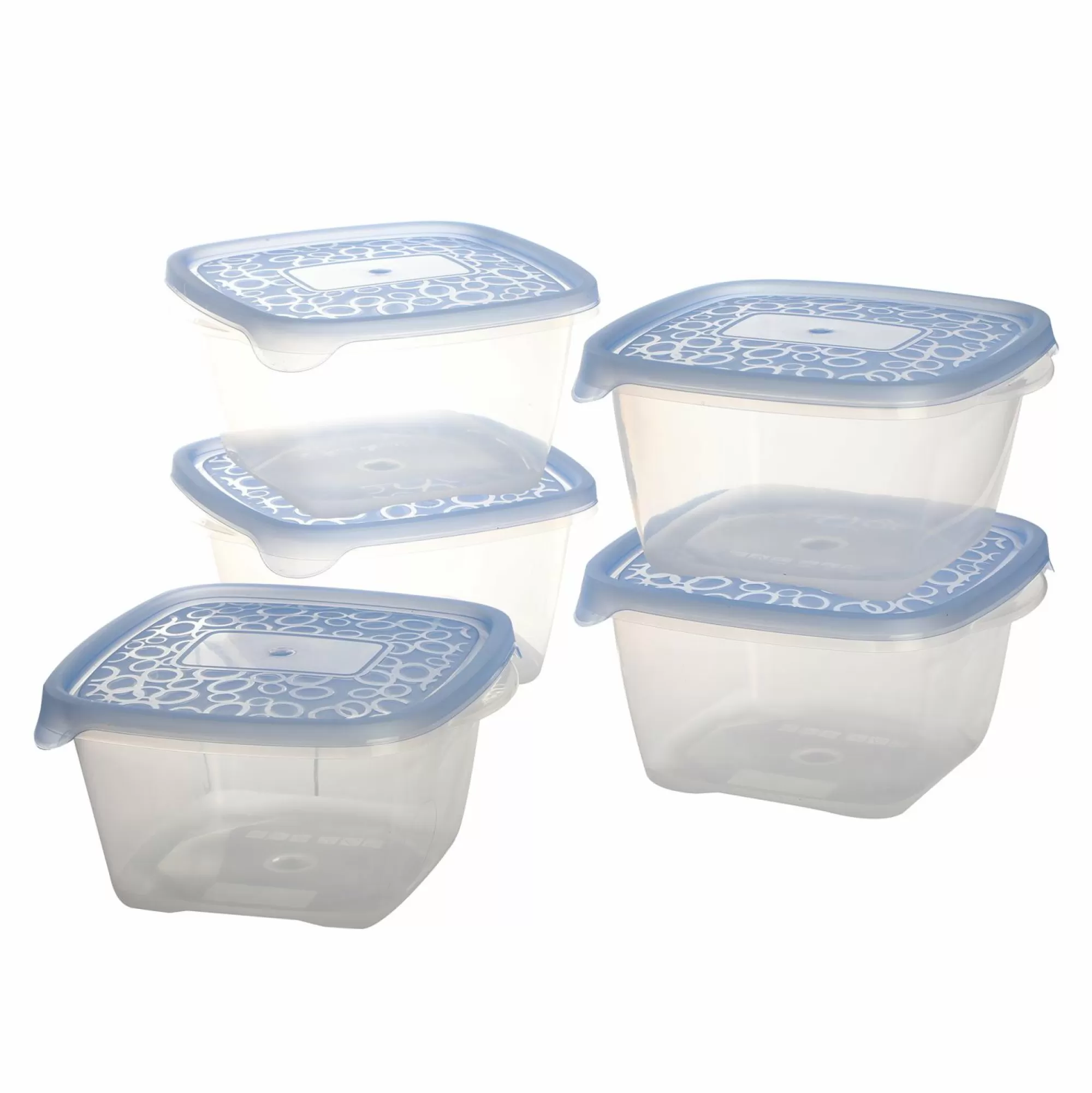 CURVER Conservation Et Rangement<5 boîtes carrées 1,1L en plastique