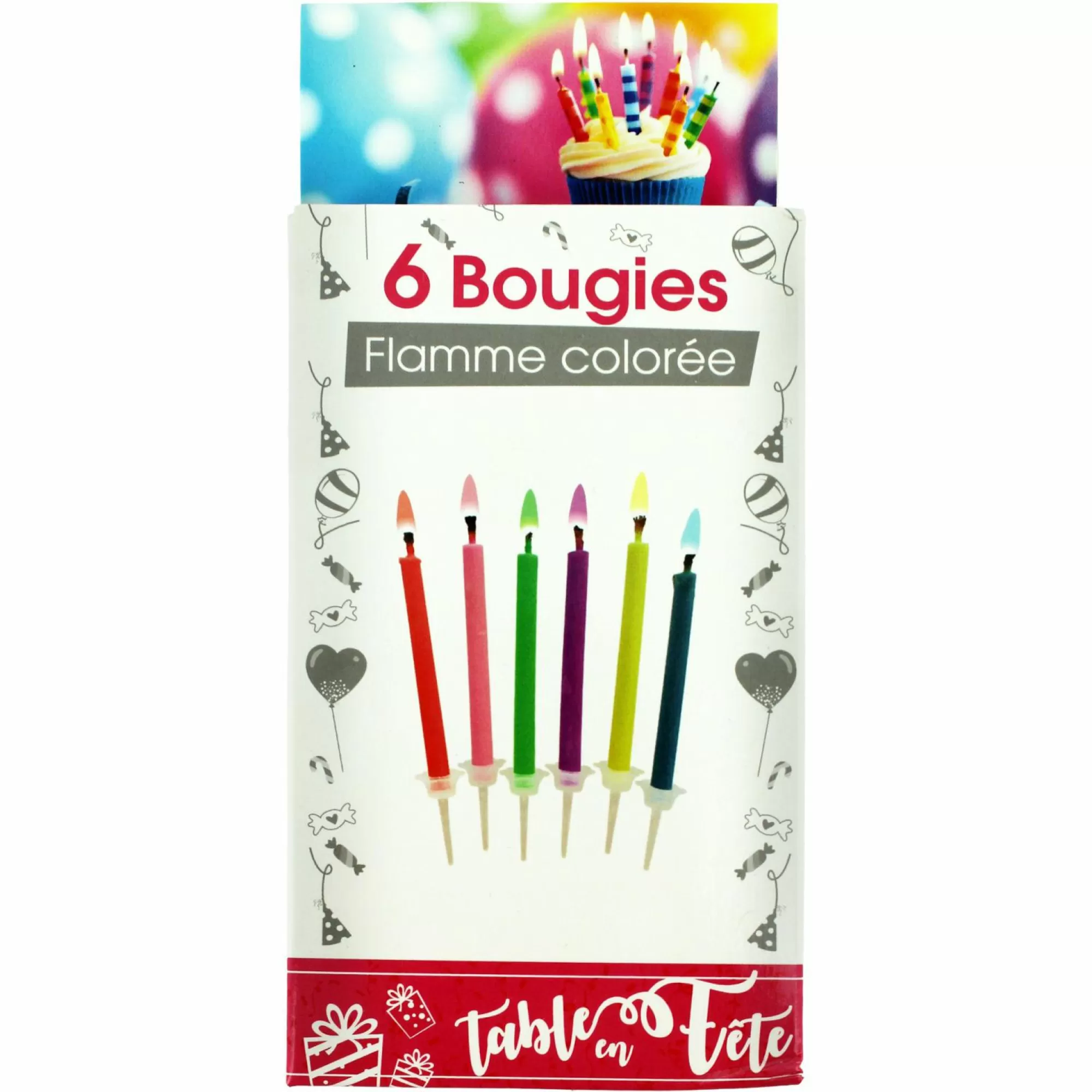 TABLE EN FETE / APOINT Fêtes Et Cérémonies<Bougie flamme colorées