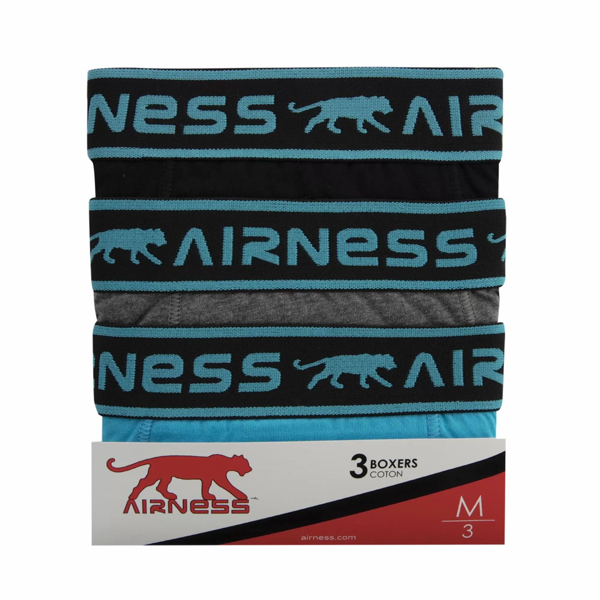 AIRNESS Sous-Vêtements Et Vêtements De Nuit<3 Boxers coton 6/16 ans