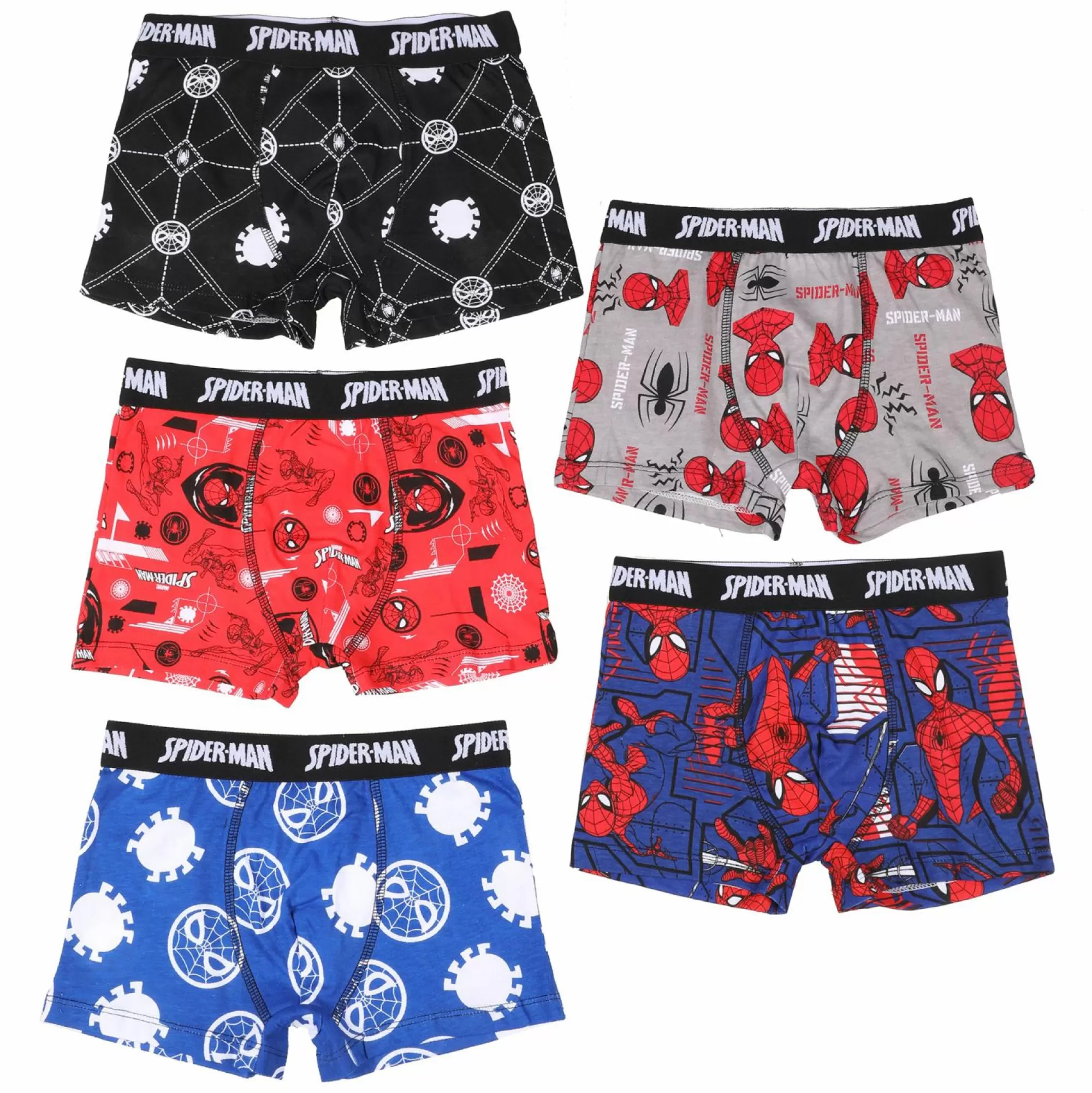 SPIDERMAN Sous-Vêtements Et Vêtements De Nuit<5 BOXERS COTON LICENCE BOITE Multicolore}