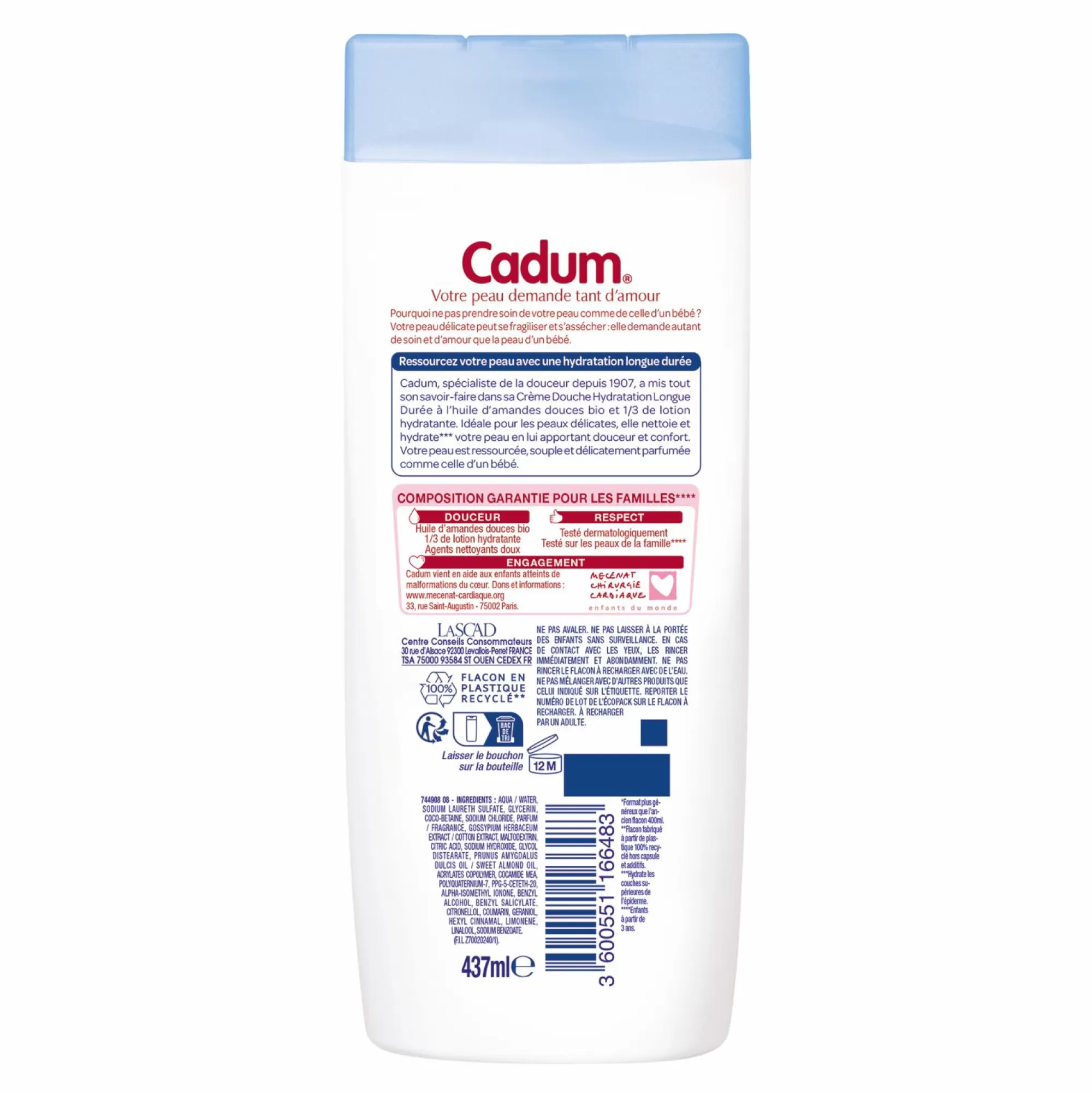 CADUM Hygiène<CREME DOUCHE HYDRATATION