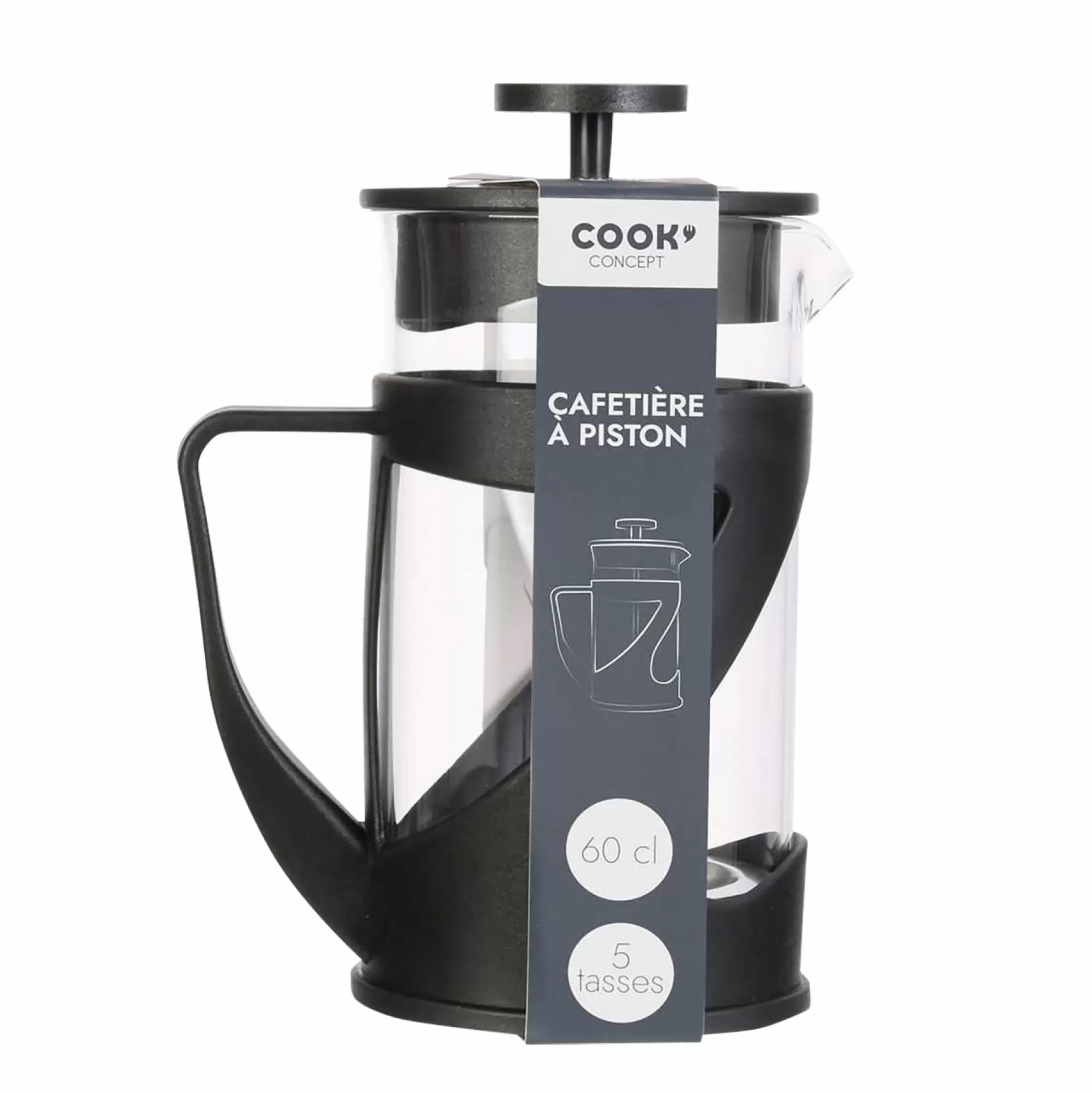 Stokomani Vaisselle Et Service<Cafetière à piston noire 60cl