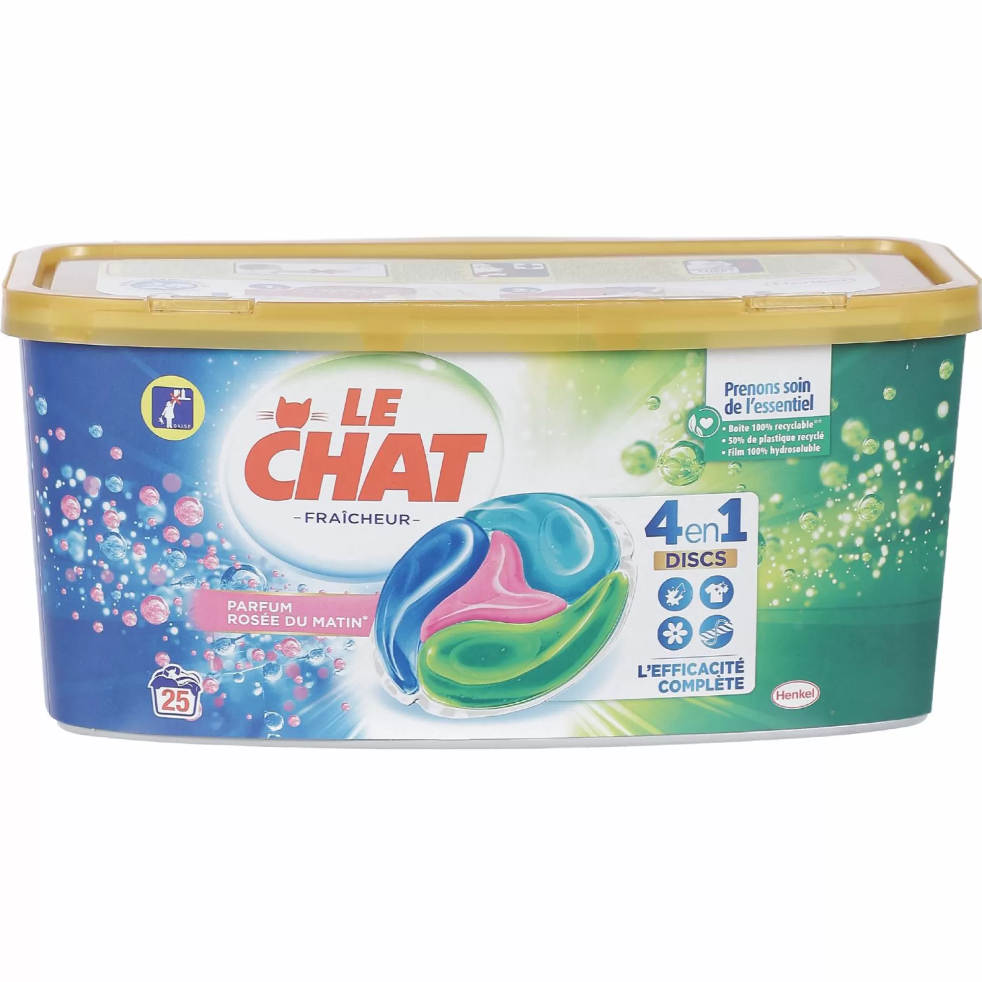 LE CHAT Entretien Du Linge<25 Capsules de lessive 4 en 1 fraîcheur rosée du matin