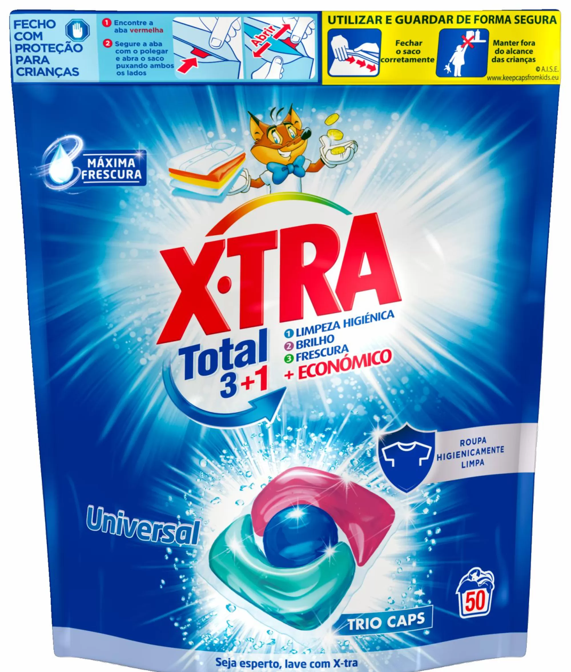 XTRA Entretien Du Linge<50 capsules lessive 3 en 1