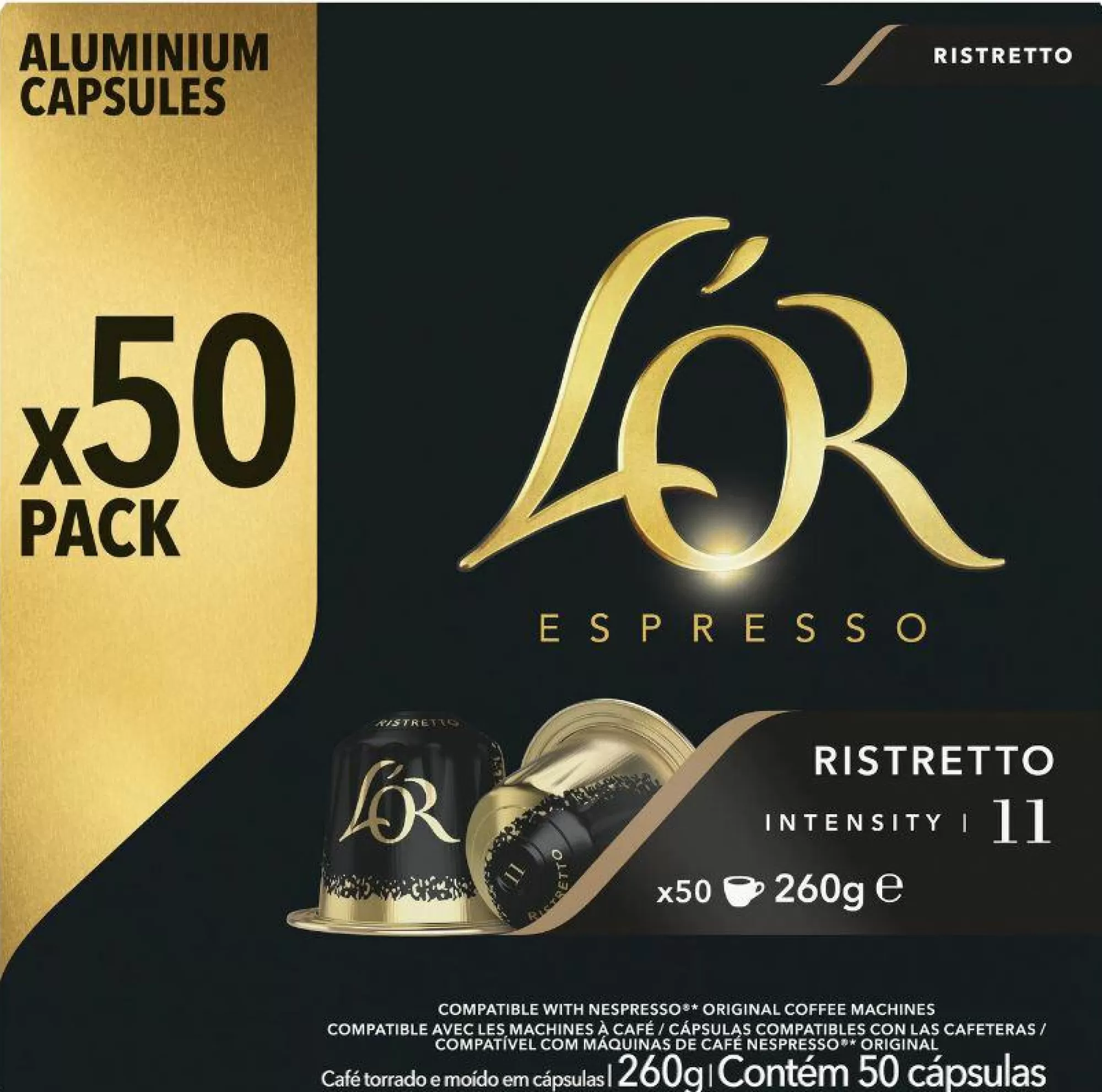 Stokomani Boissons<50 capsules Ristretto intensité 11