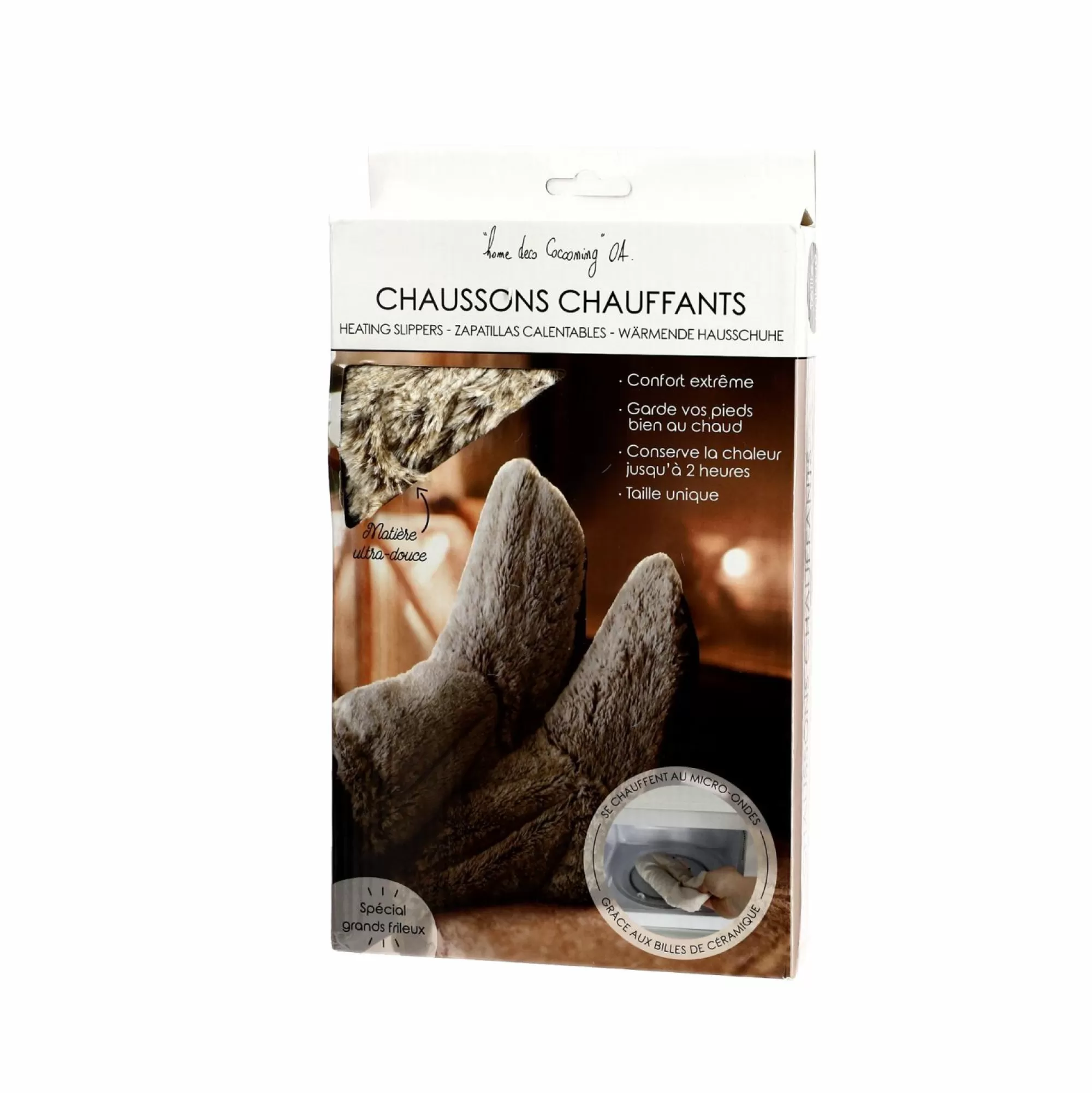 Stokomani Linge De Chambre<Chaussons chauffants imitation fourrure