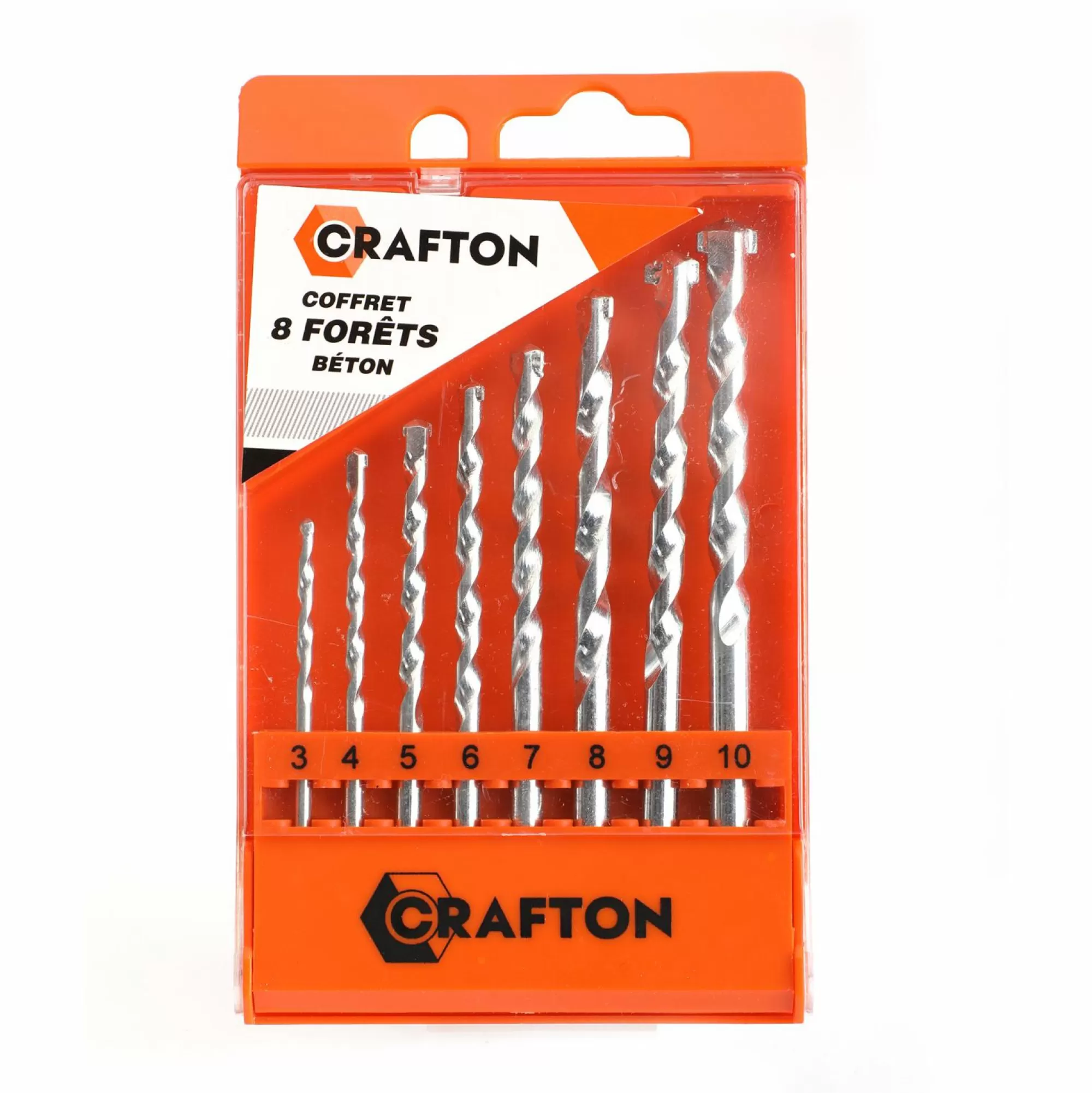 CRAFTON Outils De Bricolage<Coffret de 8 forets en béton