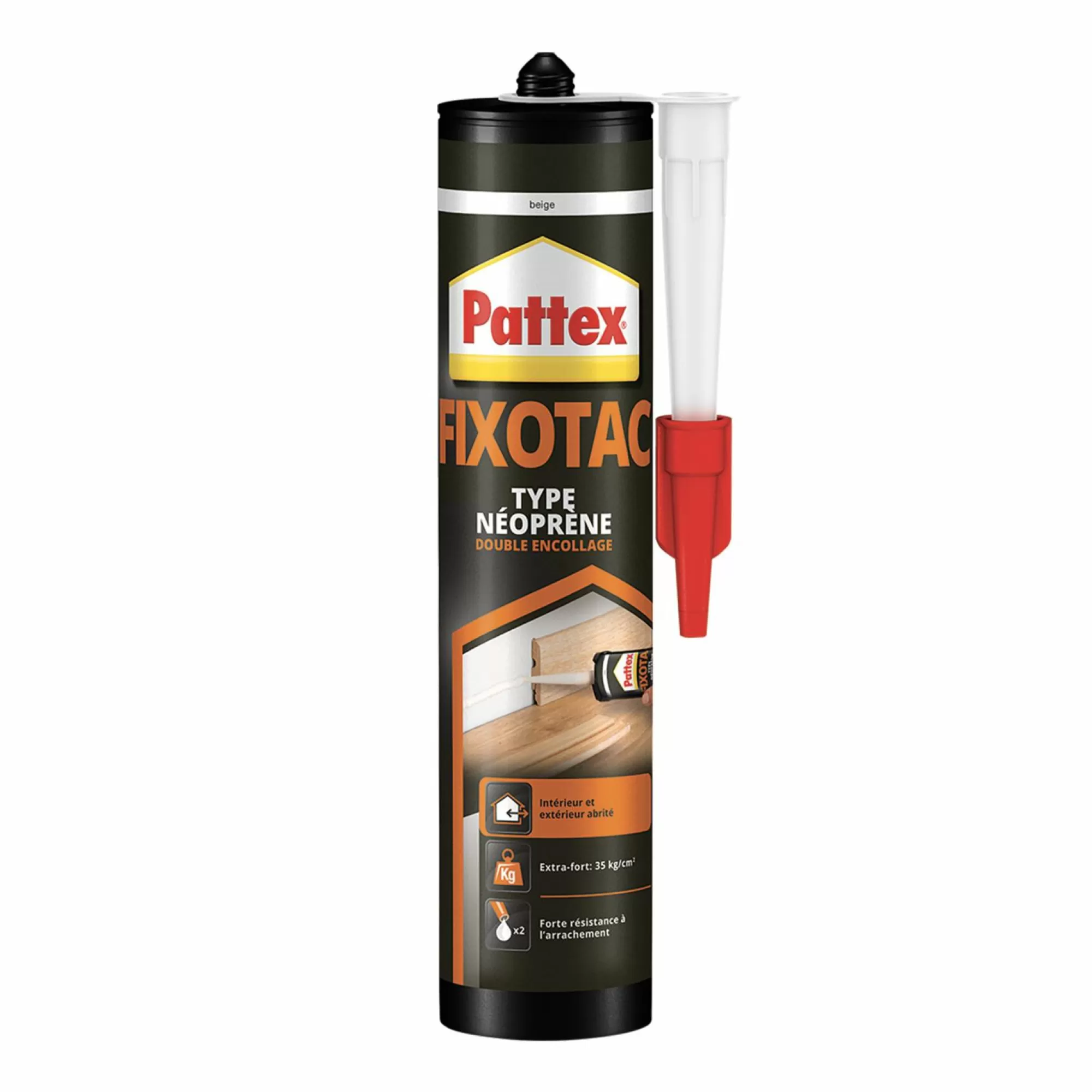 PATTEX Outils De Bricolage<Colle de fixation Fixotac néoprène Intérieur et Extérieur Blanche