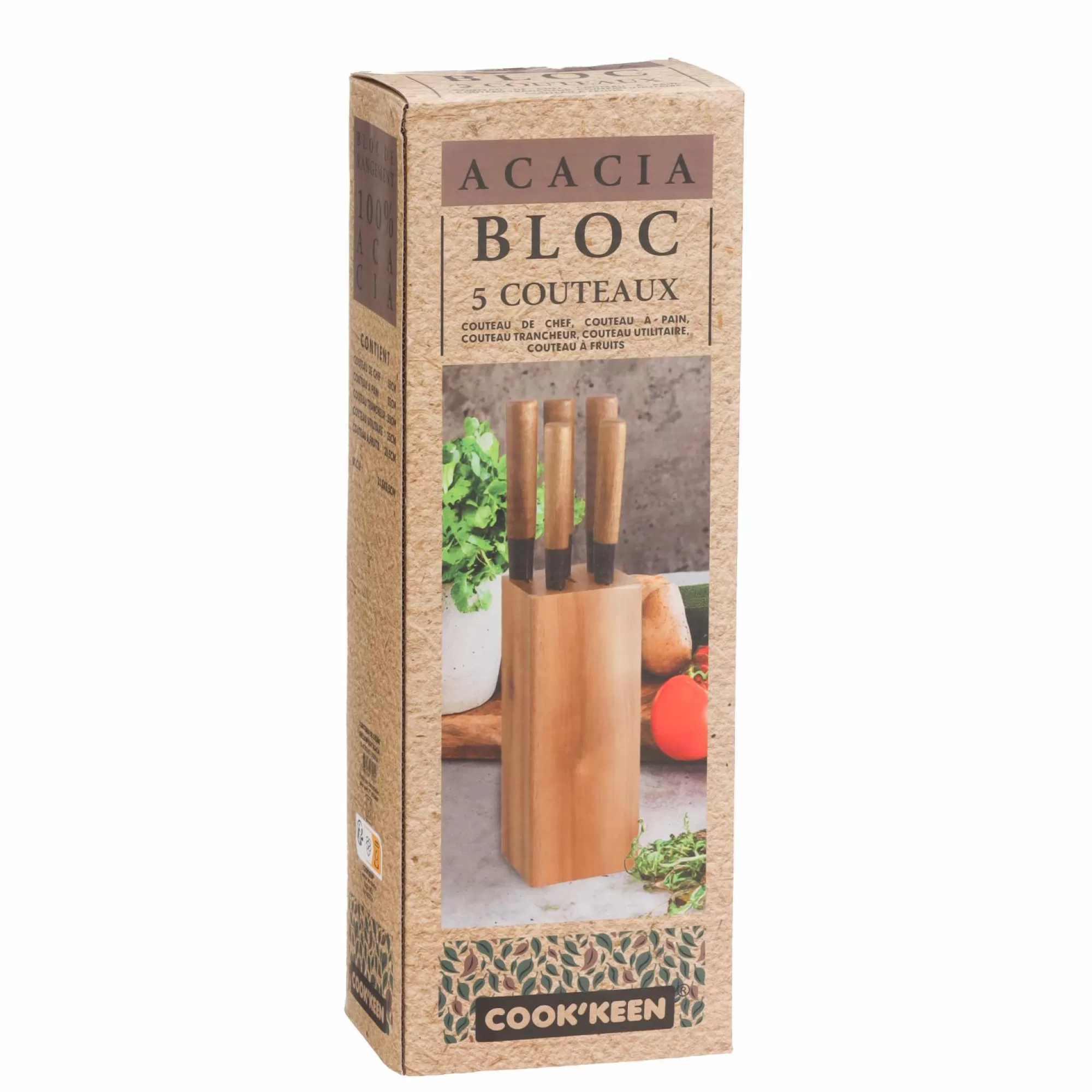 COOK KEEN Cuisson Et Ustensiles<5 couteaux de cuisine avec bloc de rangement