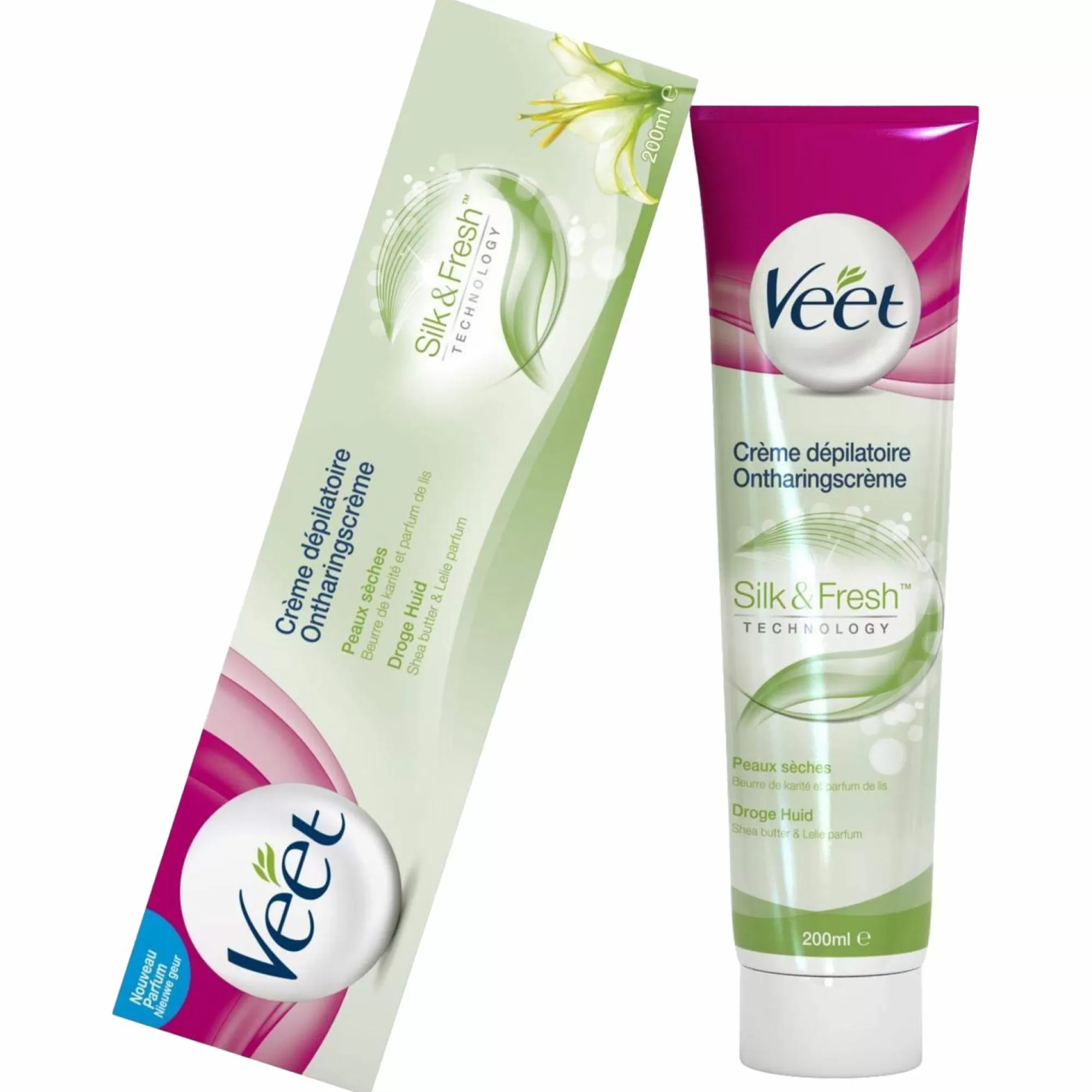 VEET Hygiène<Créme dépilatoire peaux sèches karité senteur iris