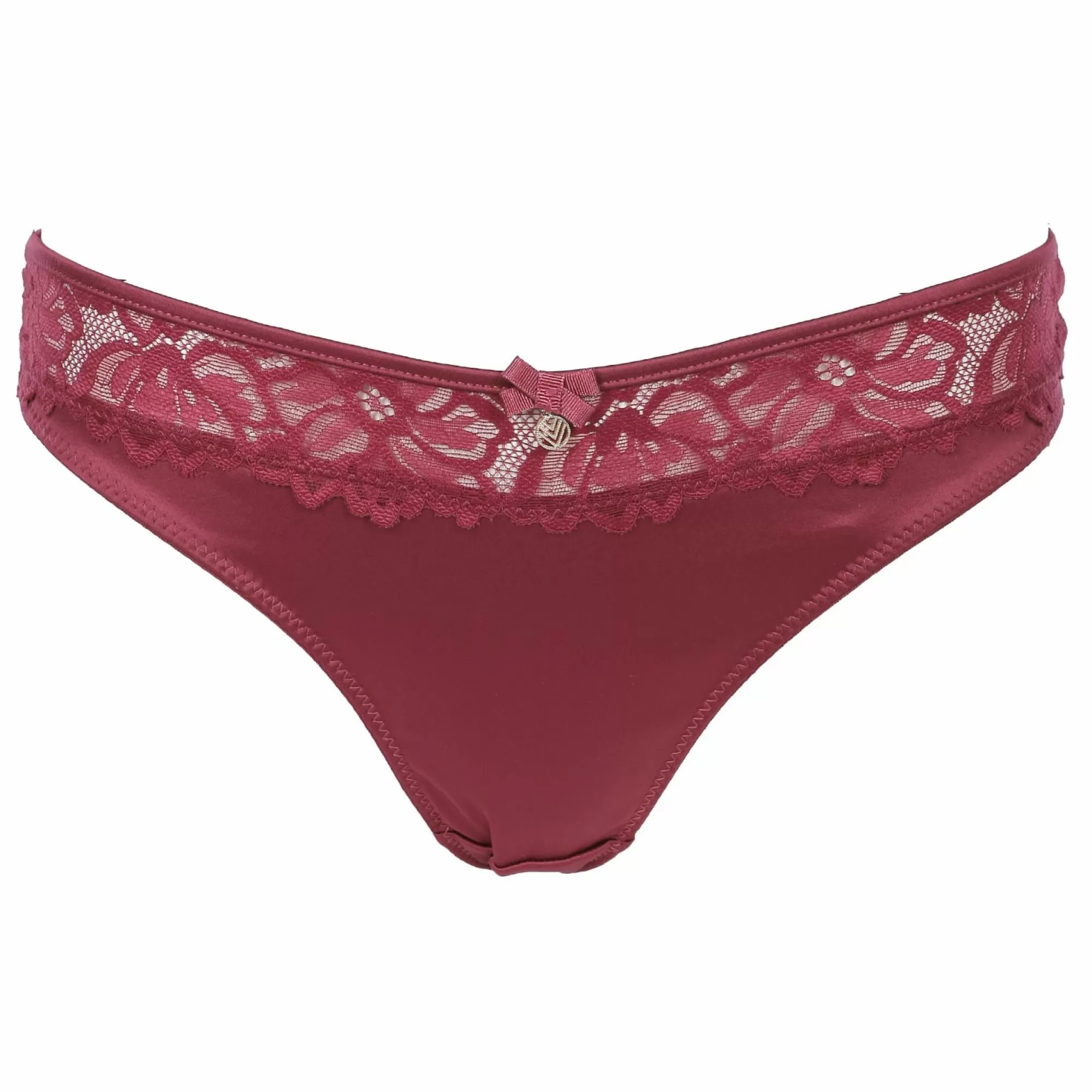 LA CITY Lingerie Et Vêtements De Nuit<Culotte dentelle et satin cassis Rouge