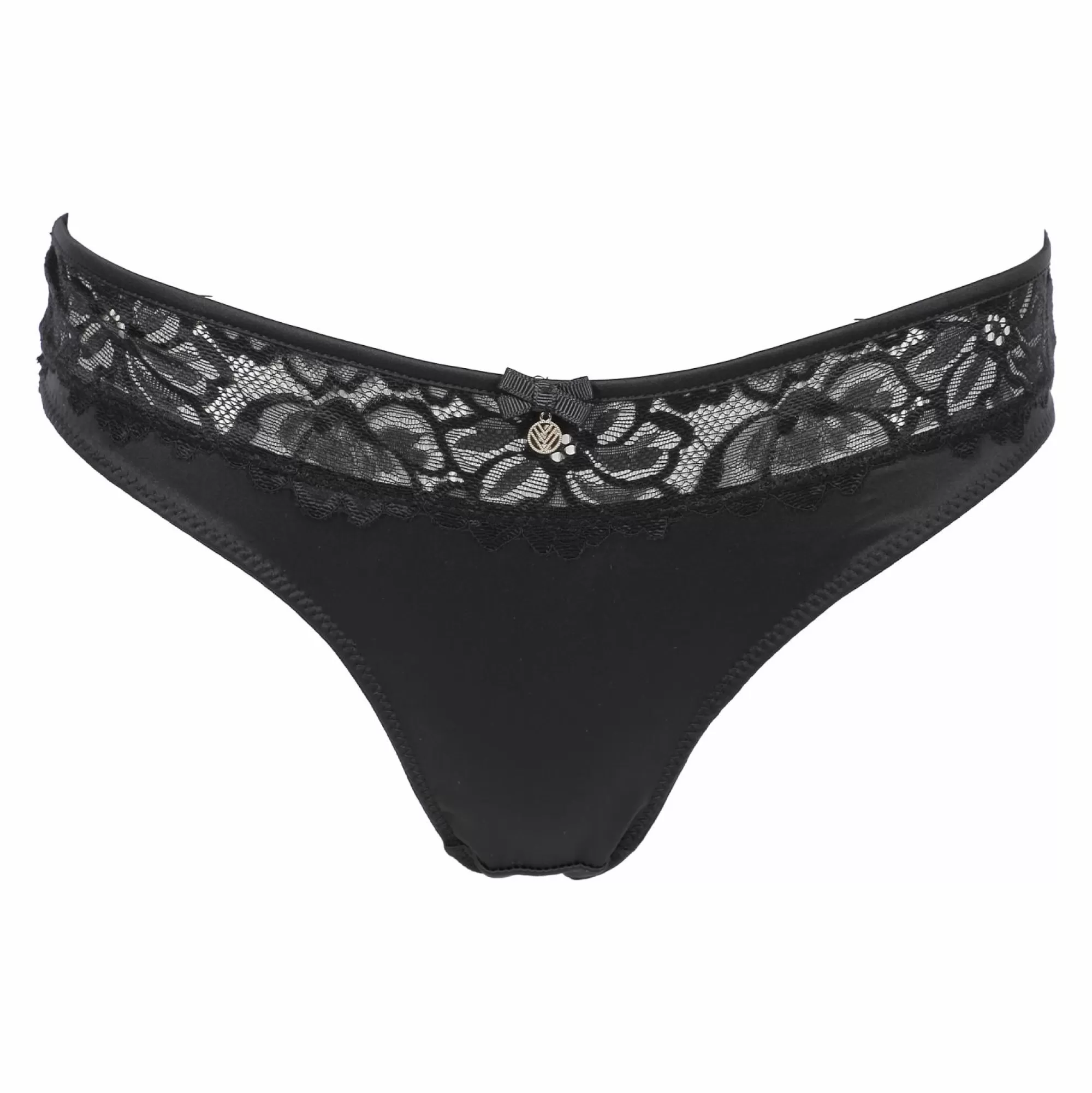 LA CITY Lingerie Et Vêtements De Nuit<Culotte dentelle et satin Noir