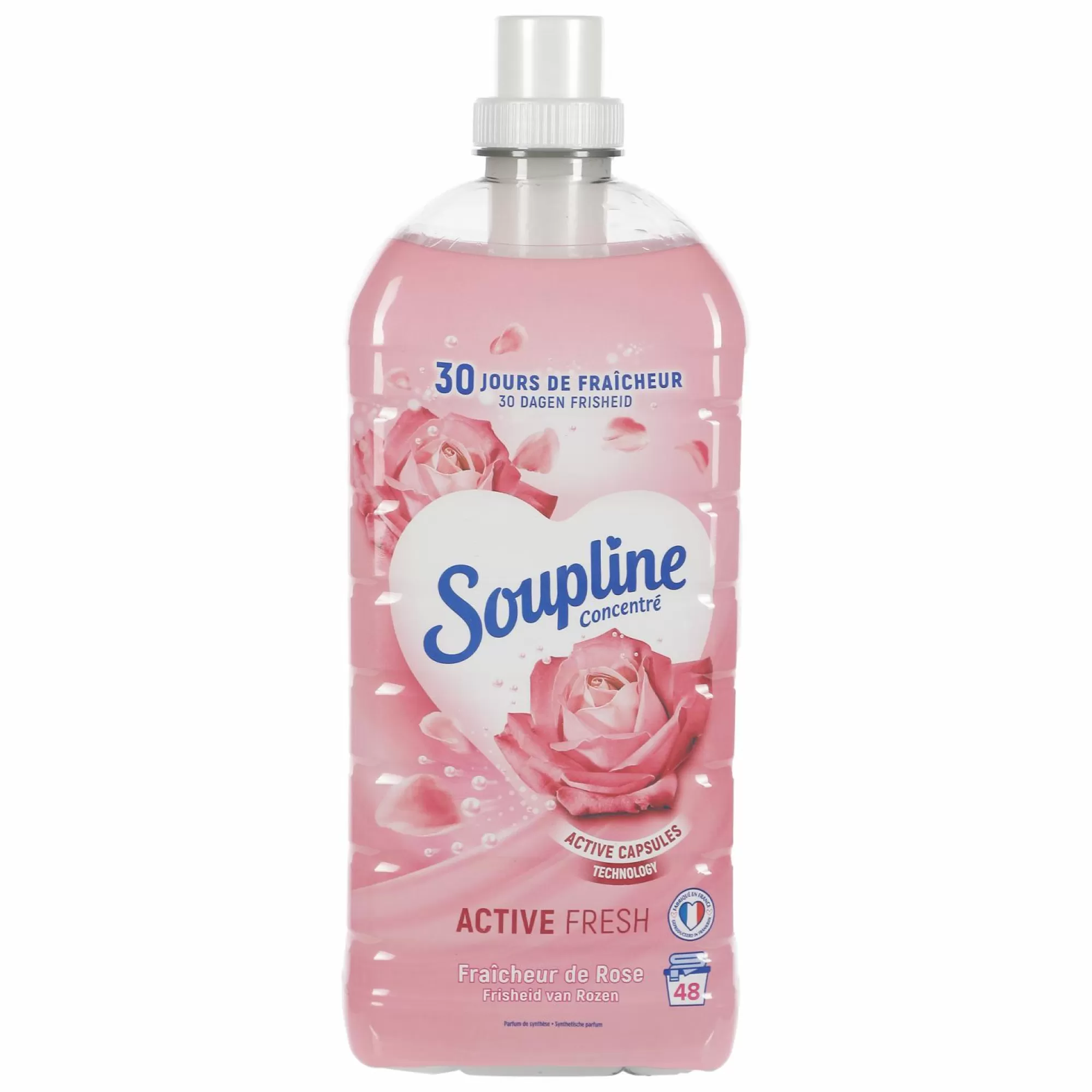 Stokomani Entretien Du Linge<48 doses d'adoucissant concentré active fresh rose 30 jours de fraîcheur