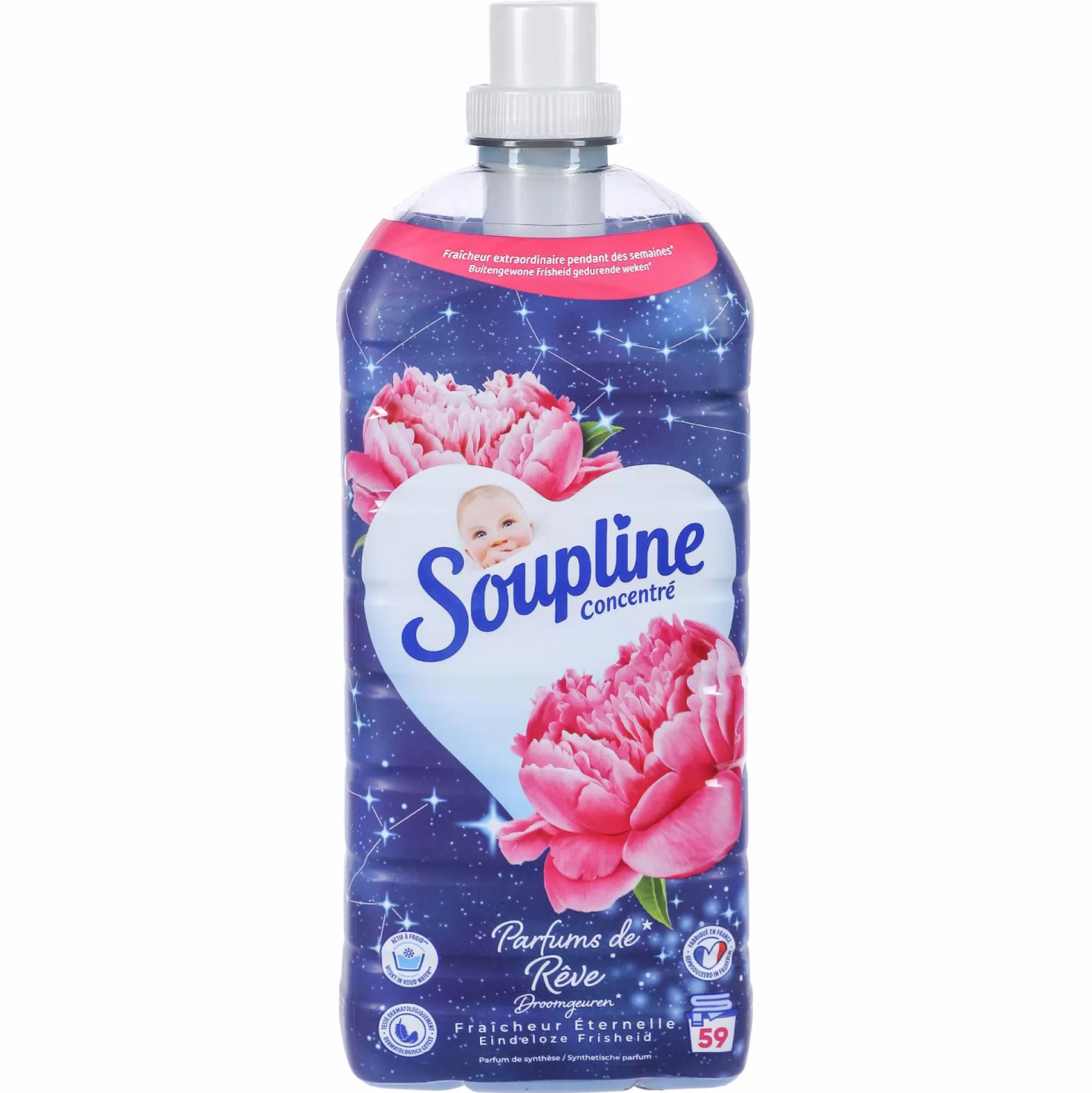 SOUPLINE Entretien Du Linge<59 doses d'adoucissant parfum de rêve