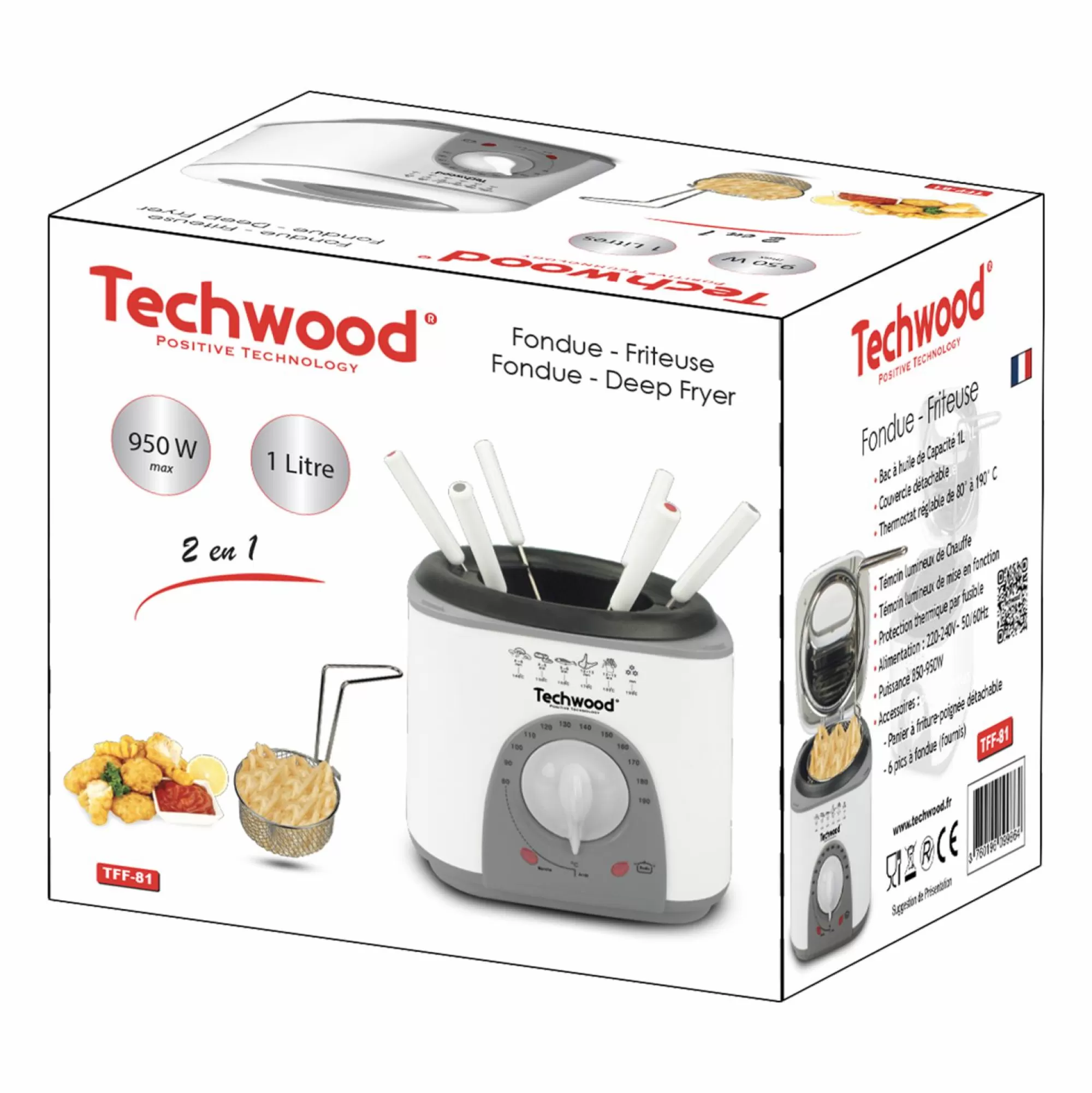 TECHWOOD Cuisson Et Ustensiles | Petit Électroménager<Fondue et friteuse 6 personnes 1L