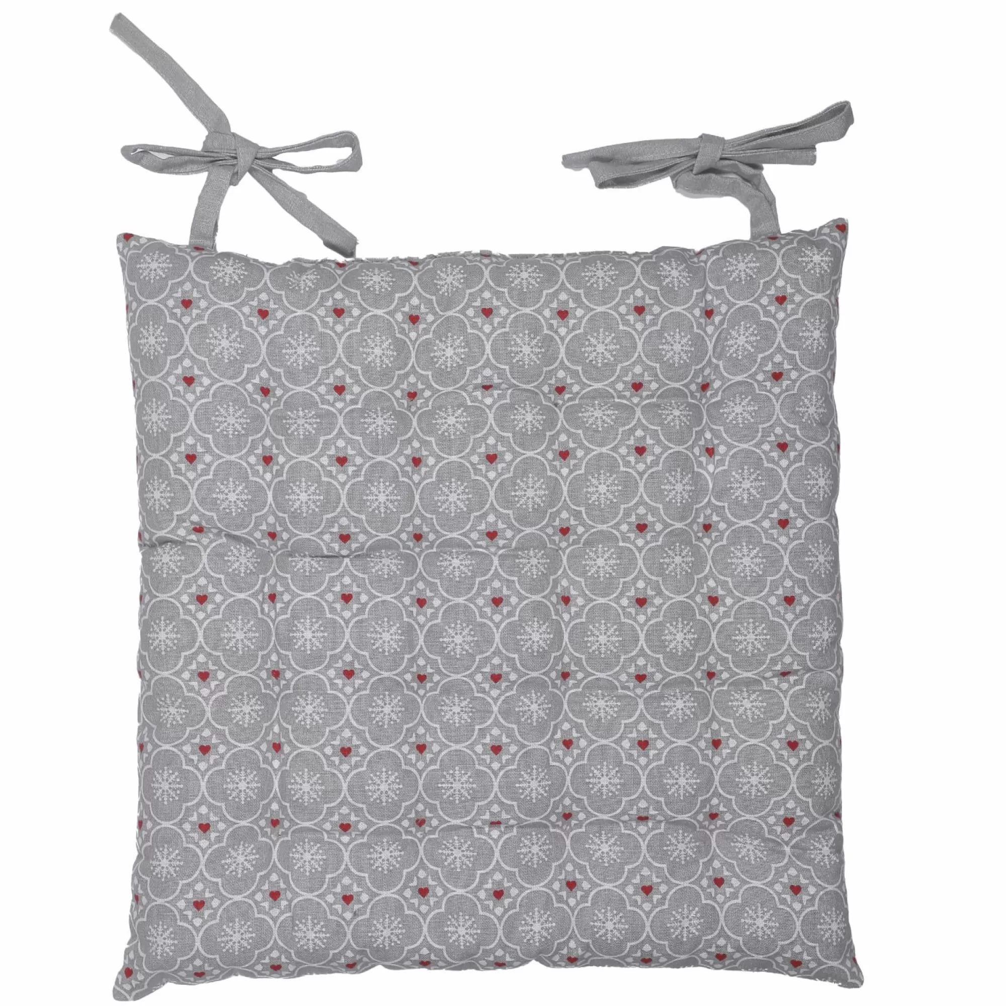 RUBAN BLANC Linge De Cuisine<GALETTE 16 POINTS COEUR 40X40CM