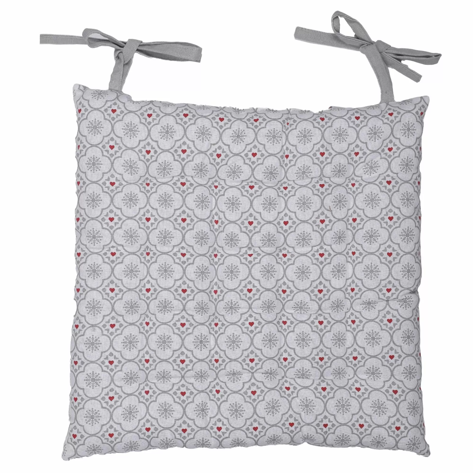 RUBAN BLANC Linge De Cuisine<GALETTE 16 POINTS COEUR 40X40CM