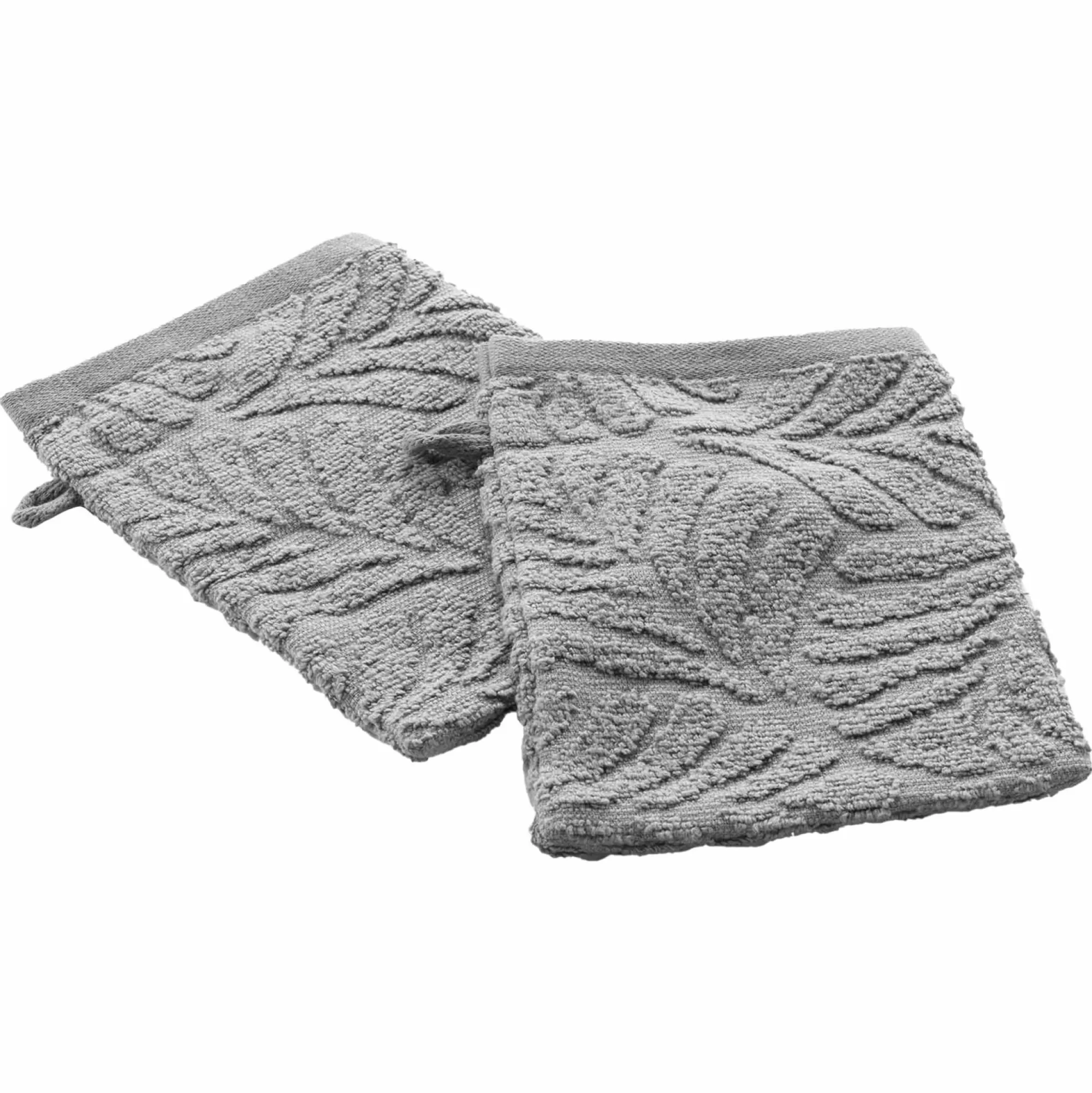 Stokomani Linge De Bain | Salle De Bain Et Wc<2 gants de toilette Madeira Gris clair