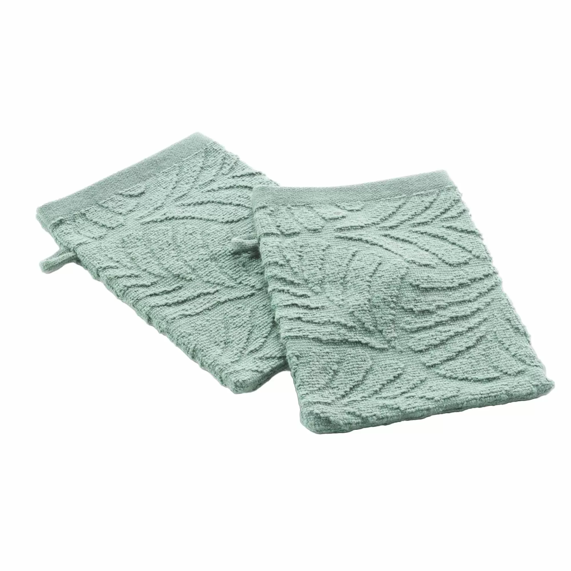 Stokomani Linge De Bain | Salle De Bain Et Wc<2 Gants de toilette Madeira Sauge