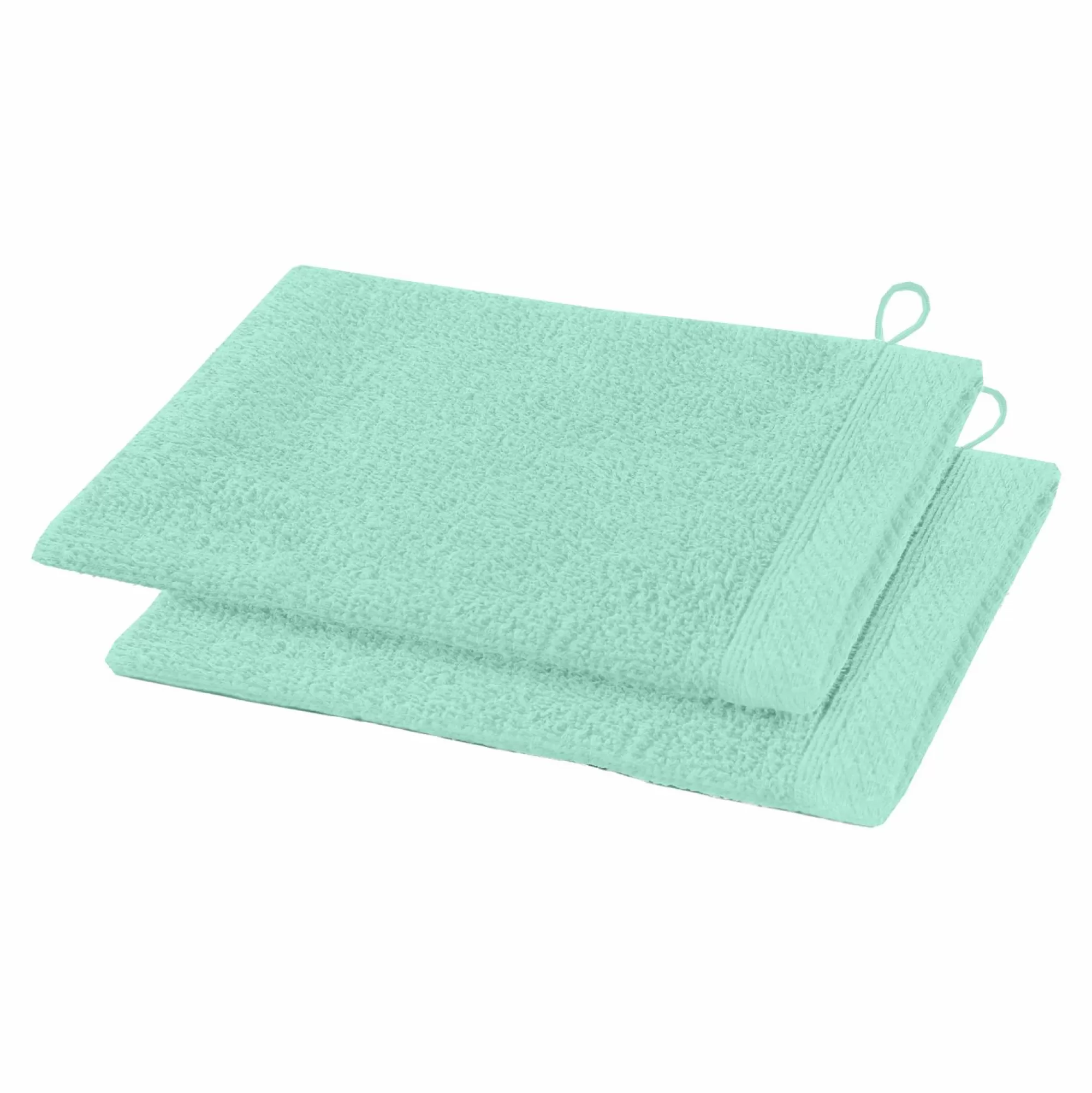 Stokomani Linge De Bain | Salle De Bain Et Wc<2 gants de toilette turquoise