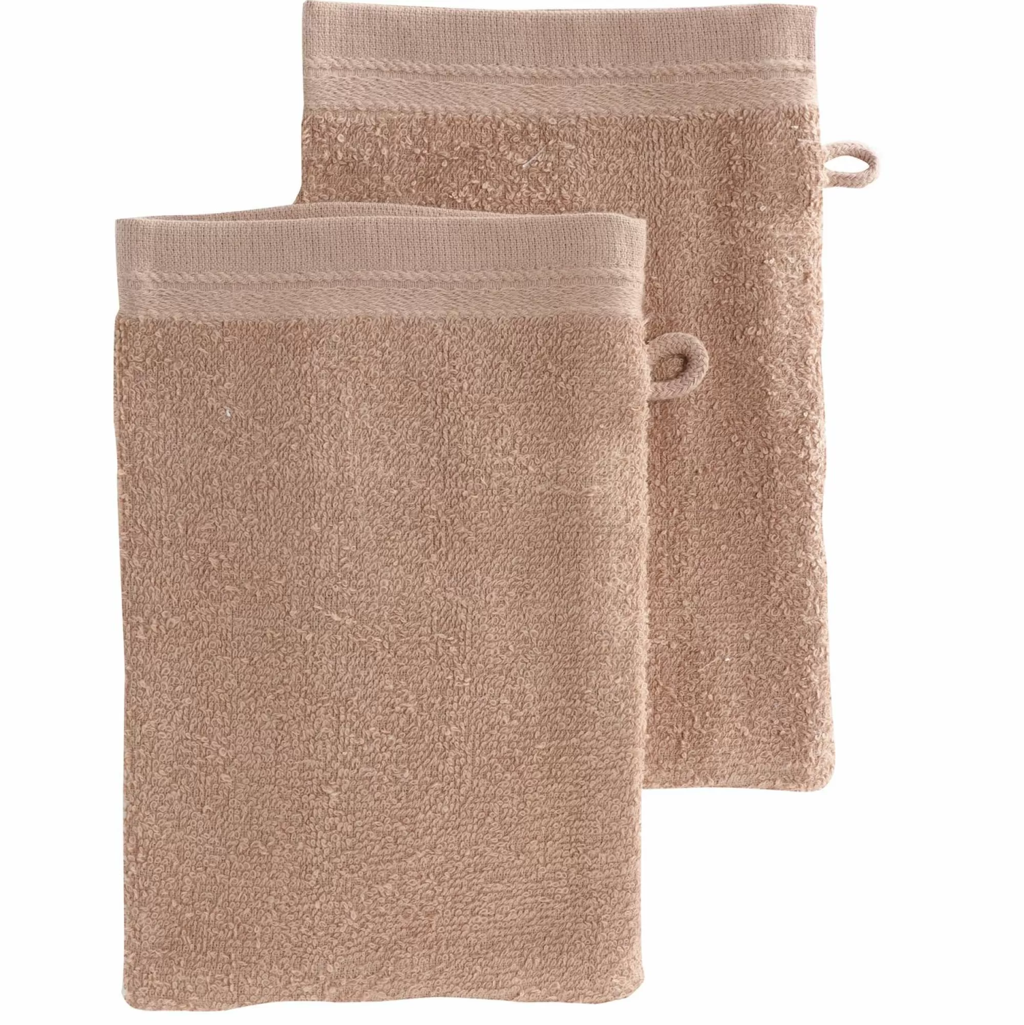 INDIG EAU Linge De Bain | Salle De Bain Et Wc<2 gants de toilettes taupe