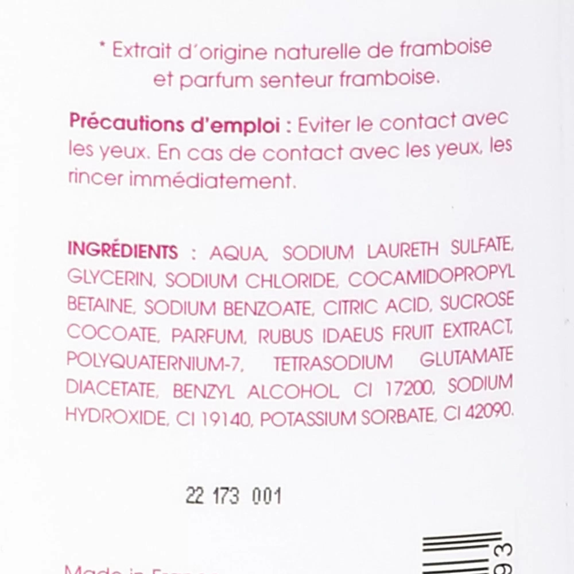 FRESHEA Hygiène<Gel douche hydratant à la framboise