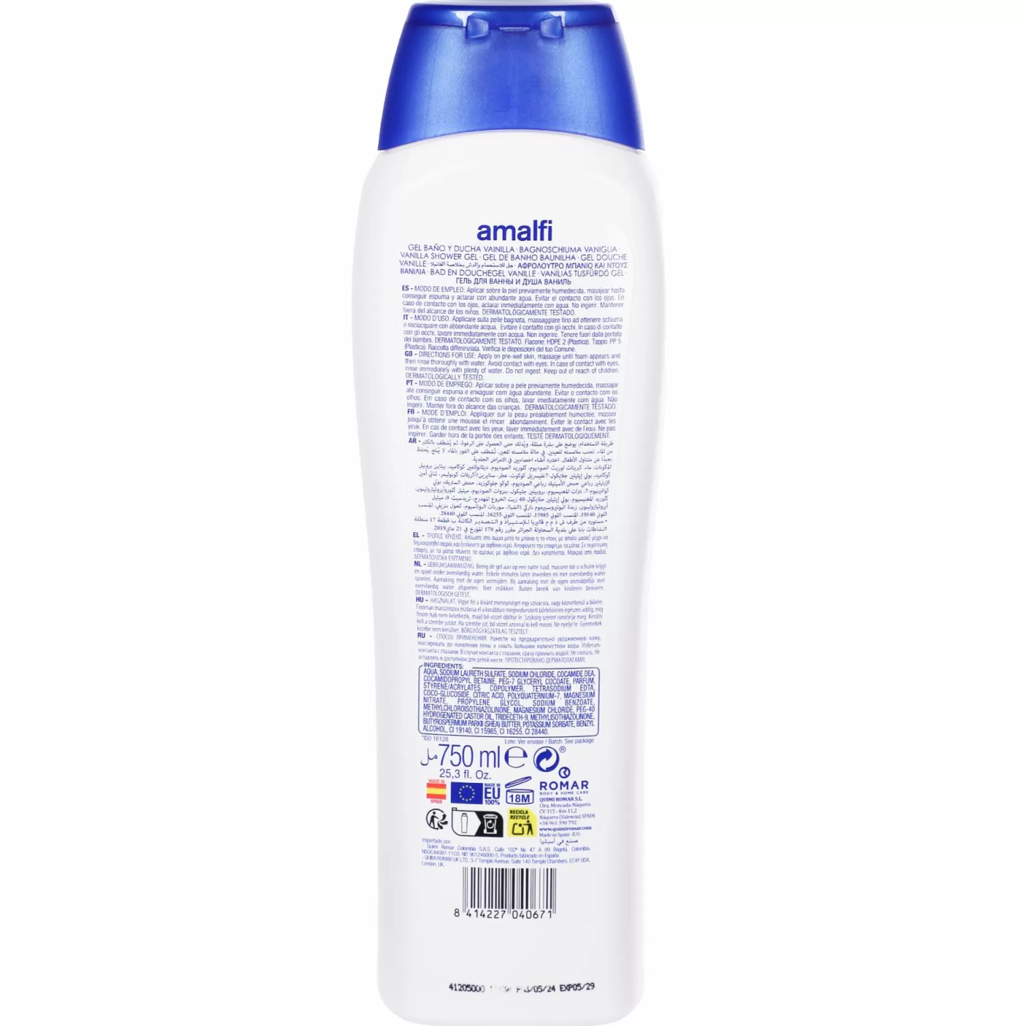 AMALFI Hygiène<Gel douche vanille