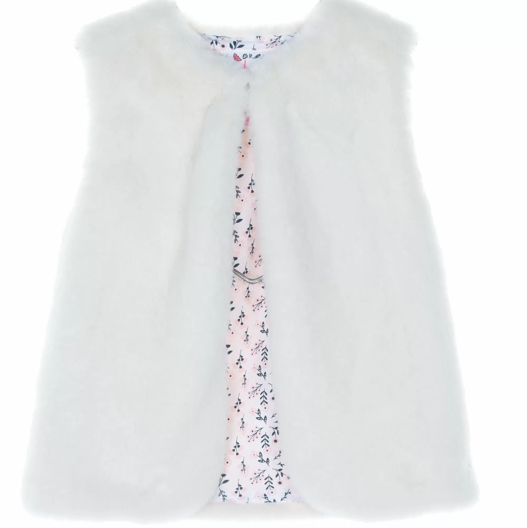 LILI MARELLE Hauts<Gilet sans manches fausse fourrure 8/12 ans Blanc