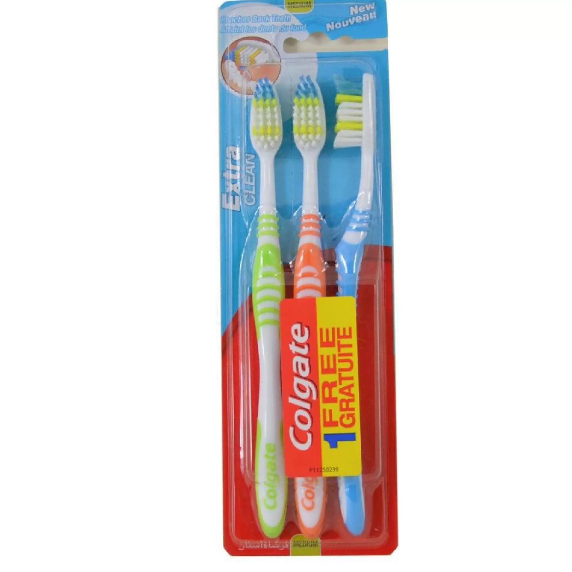 COLGATE Hygiène<2+1 GRATUIT BROSSE A DENTS EXTRA CLEAN MEDIUM