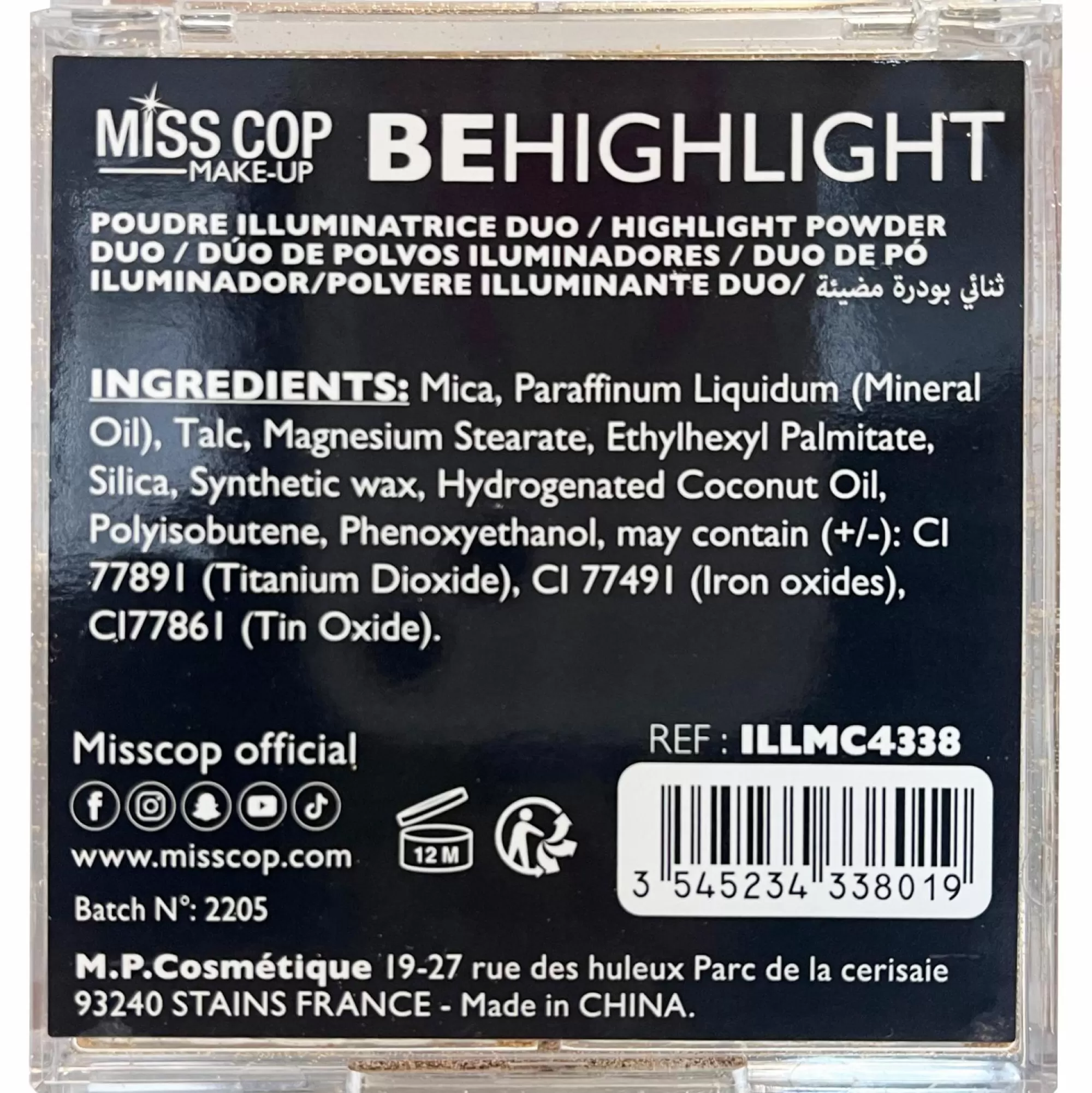 MISS COP Maquillage Et Ongles<Illuminateur Duo Be Highlight