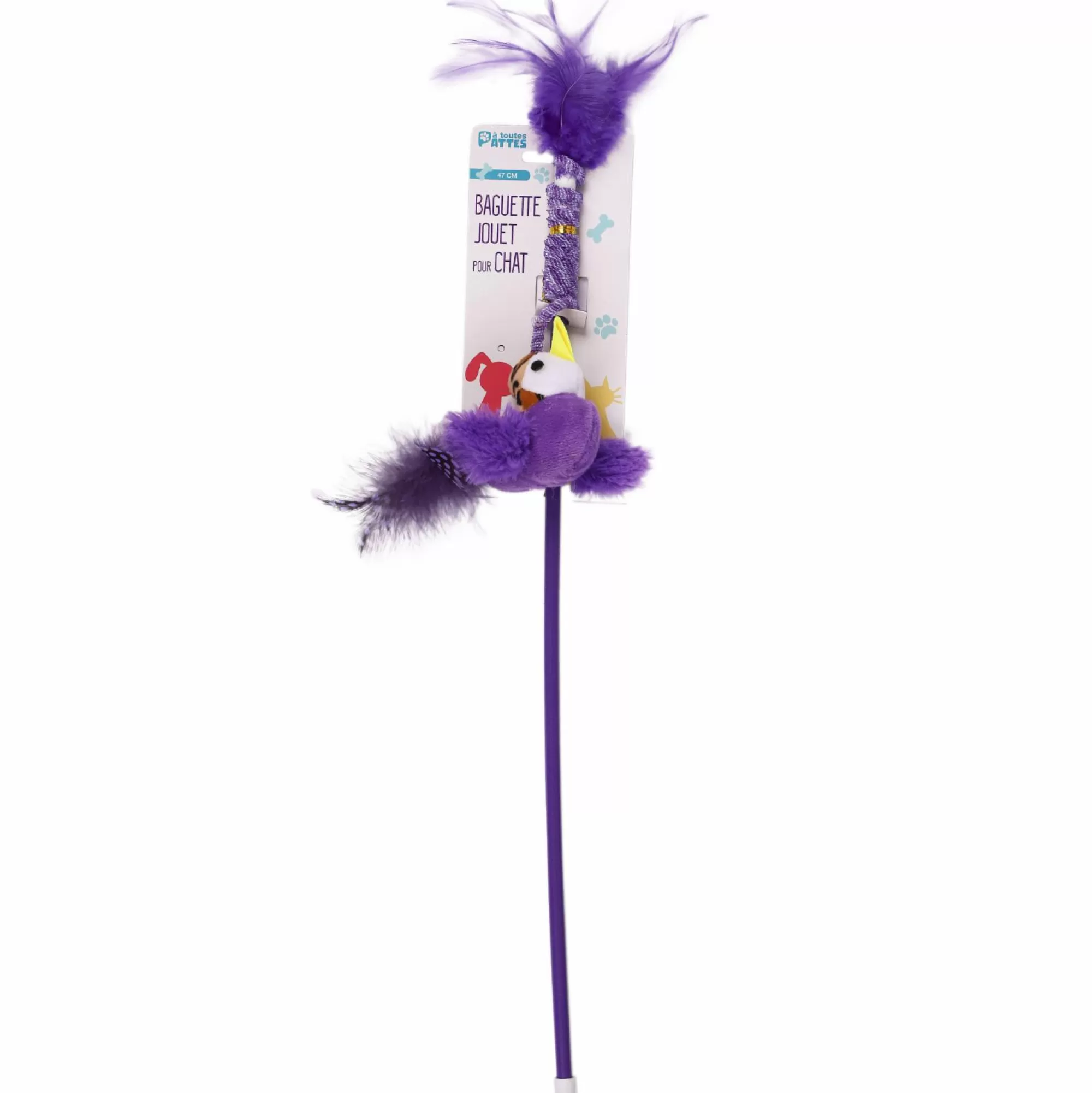 A TOUTES PATTES Animalerie<Jouet baguette violette pour chat