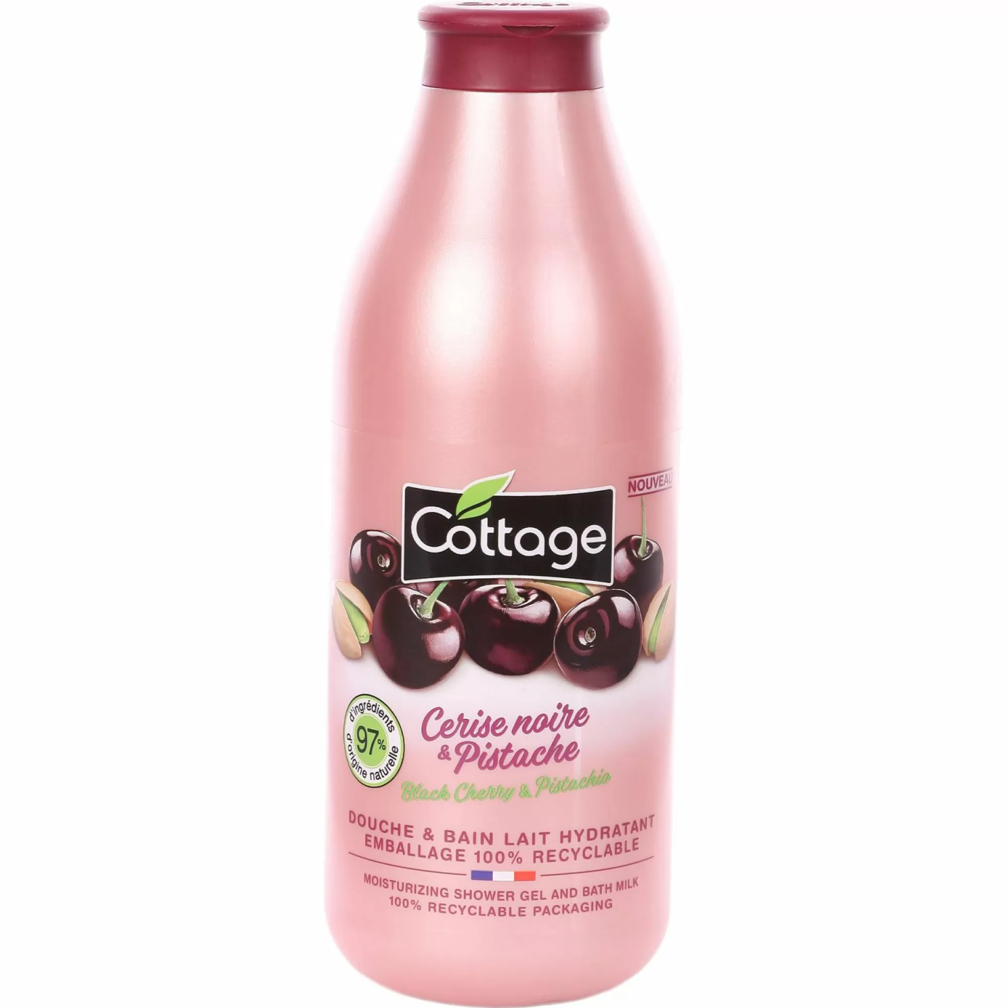 COTTAGE Hygiène<Lait douche et bain hydratant cerise noire et pistache