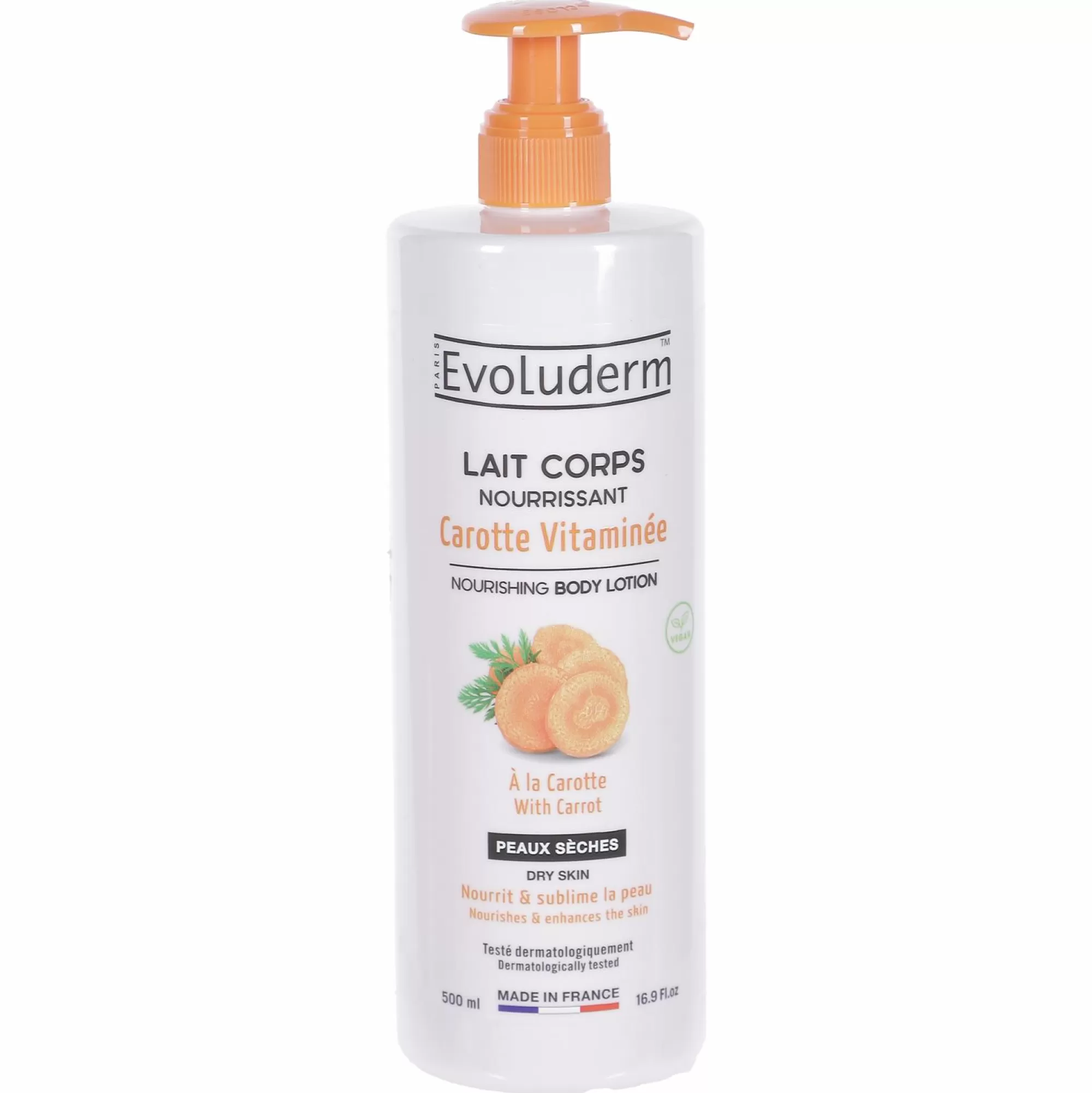 EVOLUDERM Corps<Lait pour le corps carotte vitaminée