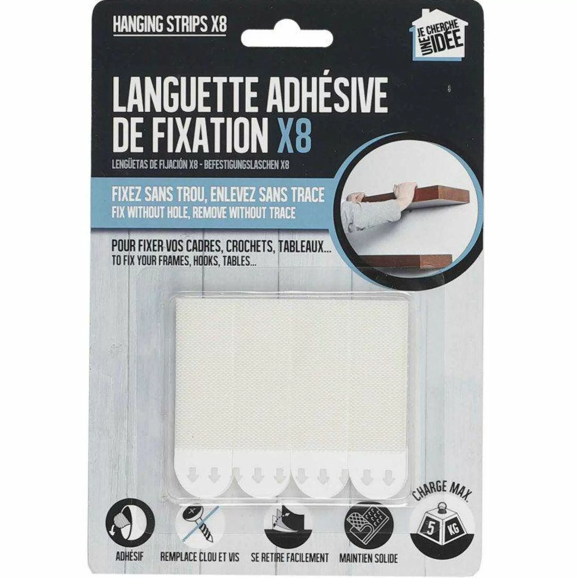 Stokomani Outils De Bricolage<Languettes adhésive de fixation x8